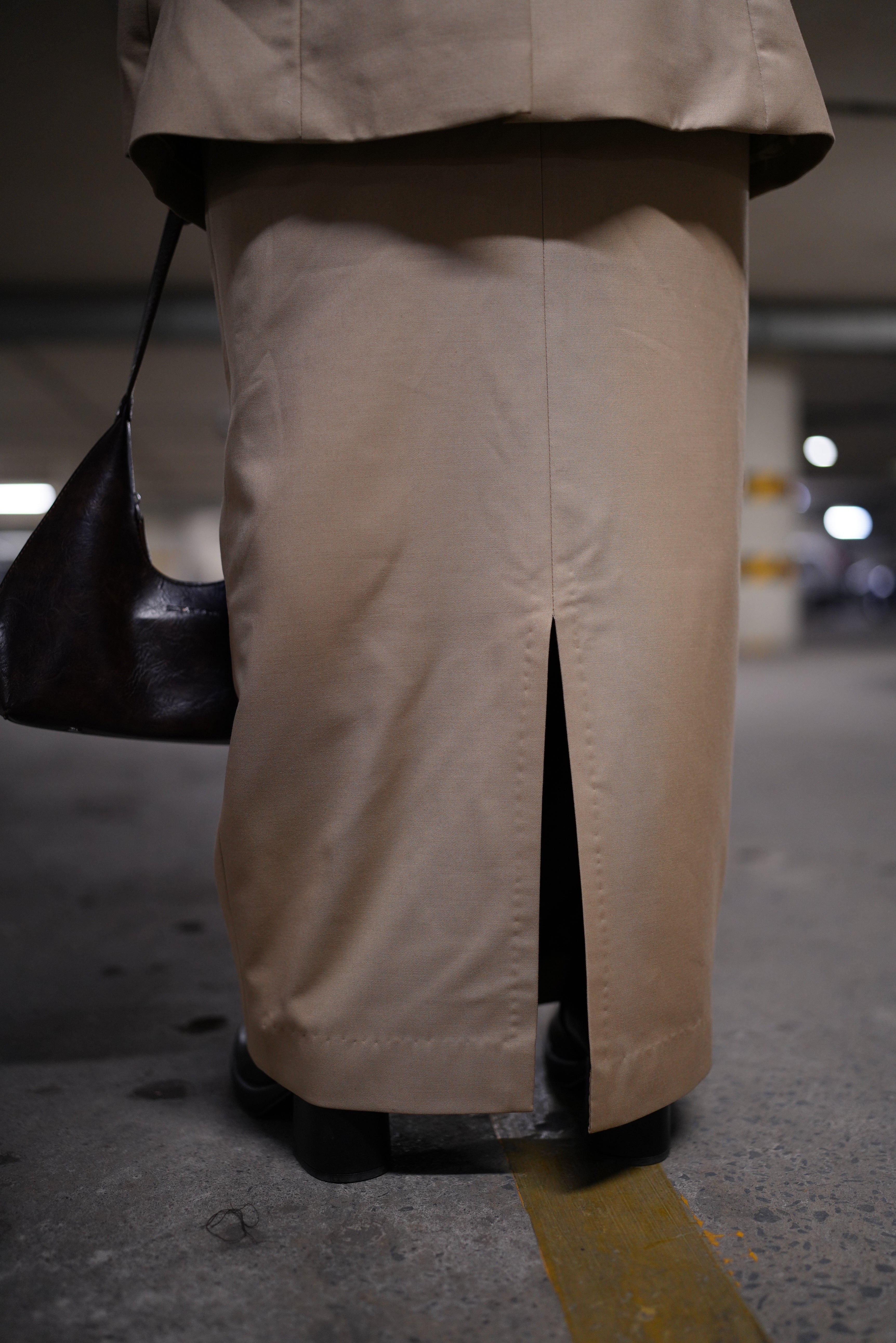 Camel Maxi Skirt / Blazer Set - XYPARS