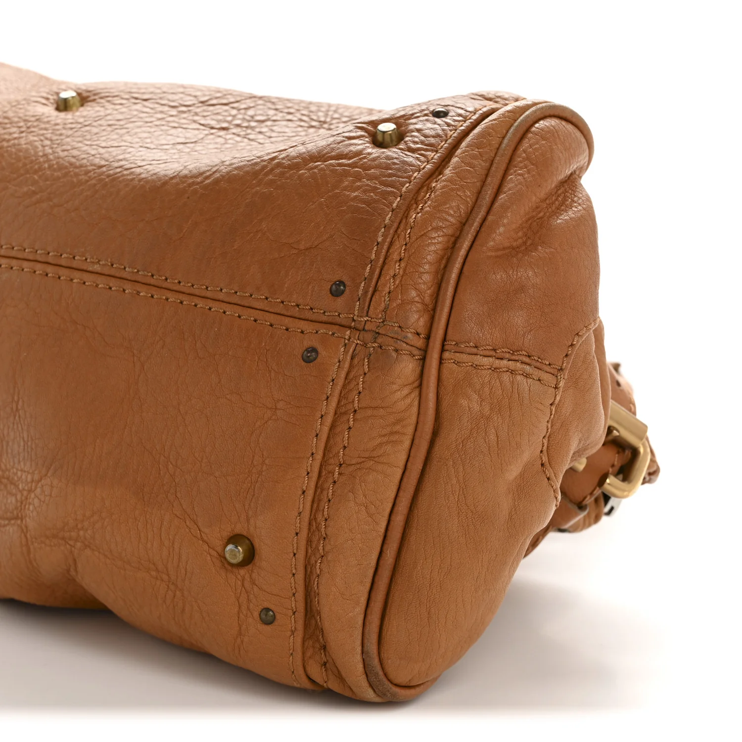 Calfskin Medium Paddington Satchel Tan - Top Club