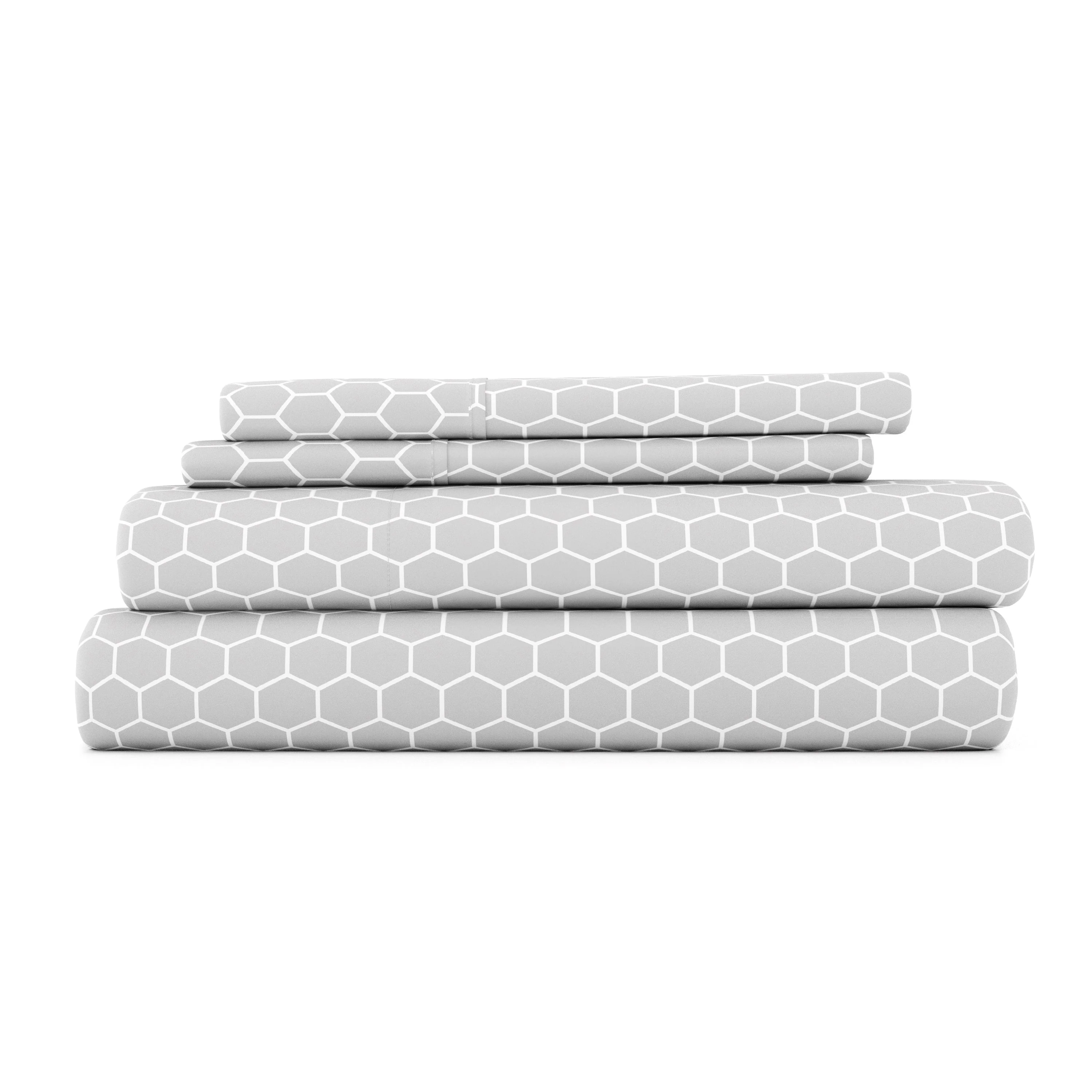 Honeycomb Pattern 4-Piece Sheet Set - Sale