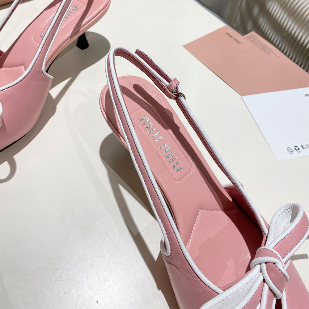 MiuMiu Nappa leather slingback pumps - Top Club