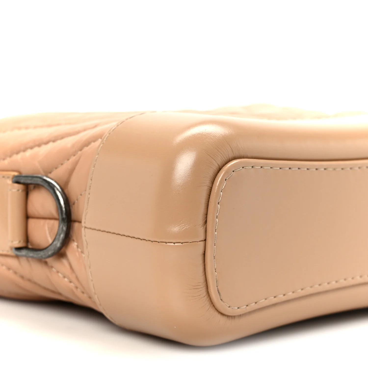 Aged Calfskin Chevron Quilted Small Gabrielle Hobo Beige - Top Club