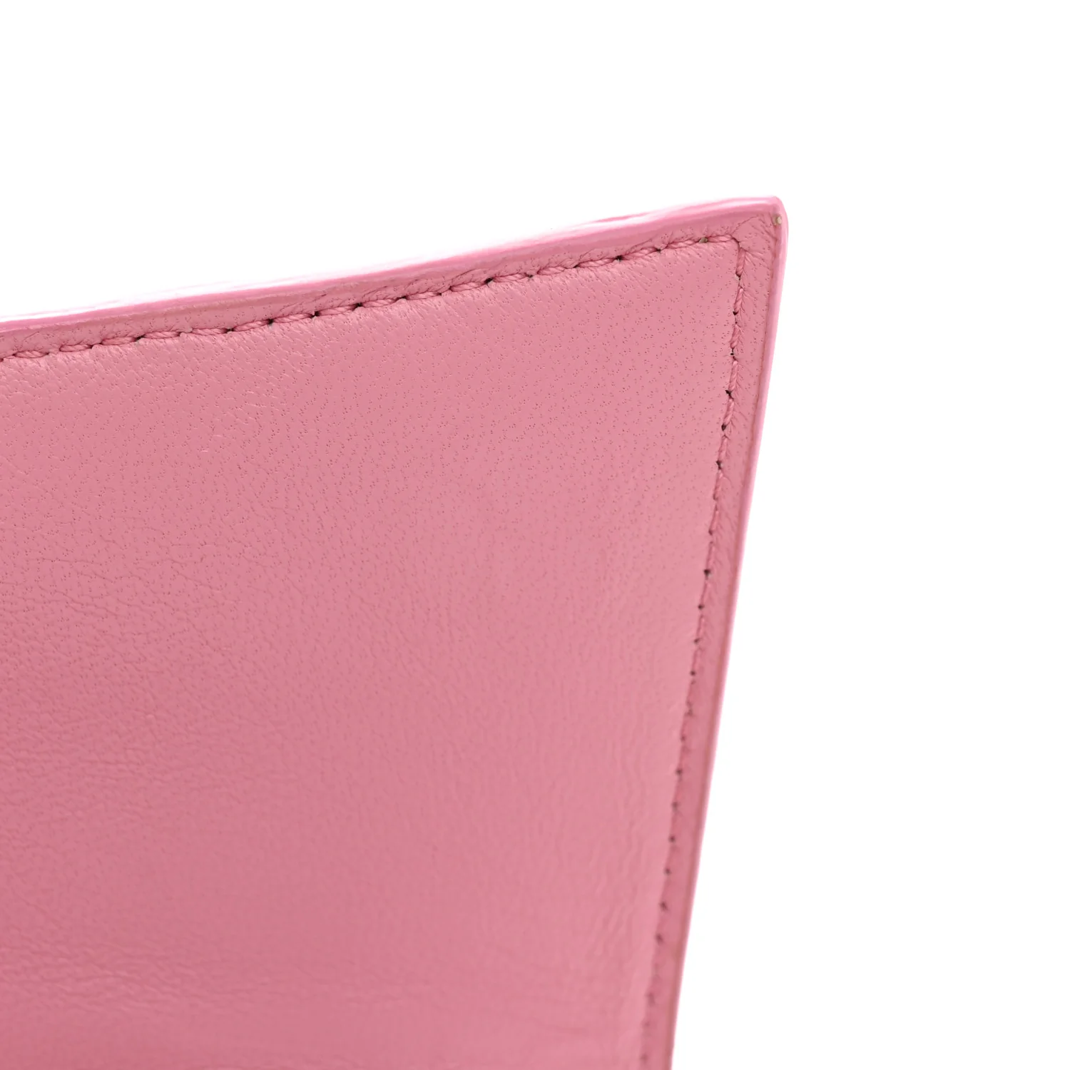 Shiny Calfskin Crocodile Embossed Hourglass Top Handle Bag XS Sweet Pink - Top Club