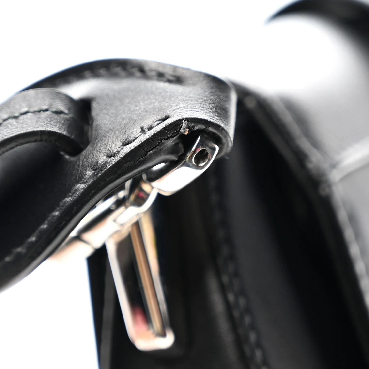 City Calfskin Saffiano Sidonie Shoulder Bag Black - Top Club