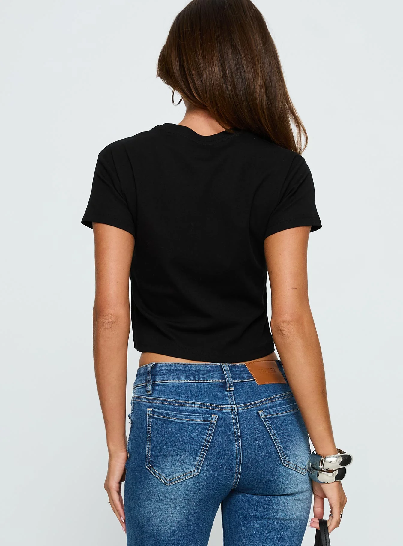 I'm Not Mean Graphic Top Black