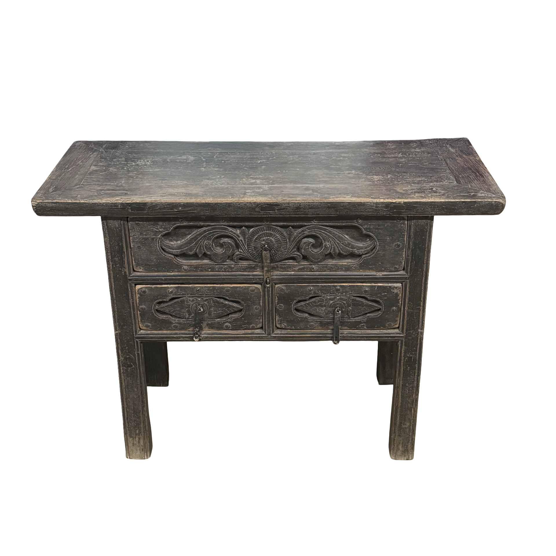 Dressoir zwart 3 la snijwerk uniek