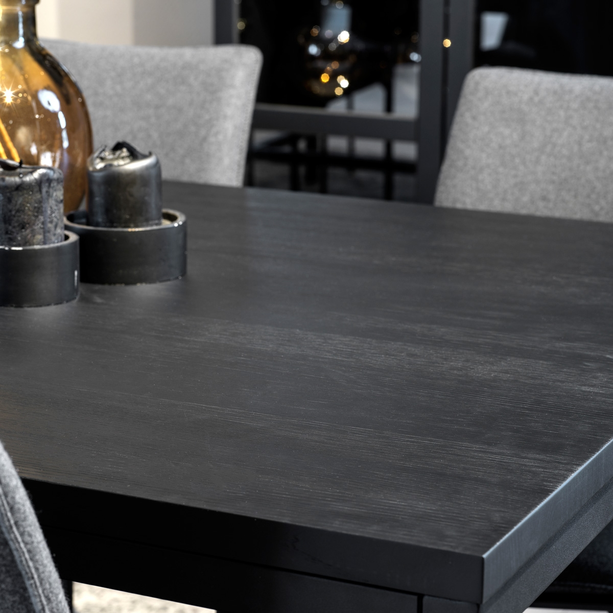Eettafel Everett zwart 220x100 cm