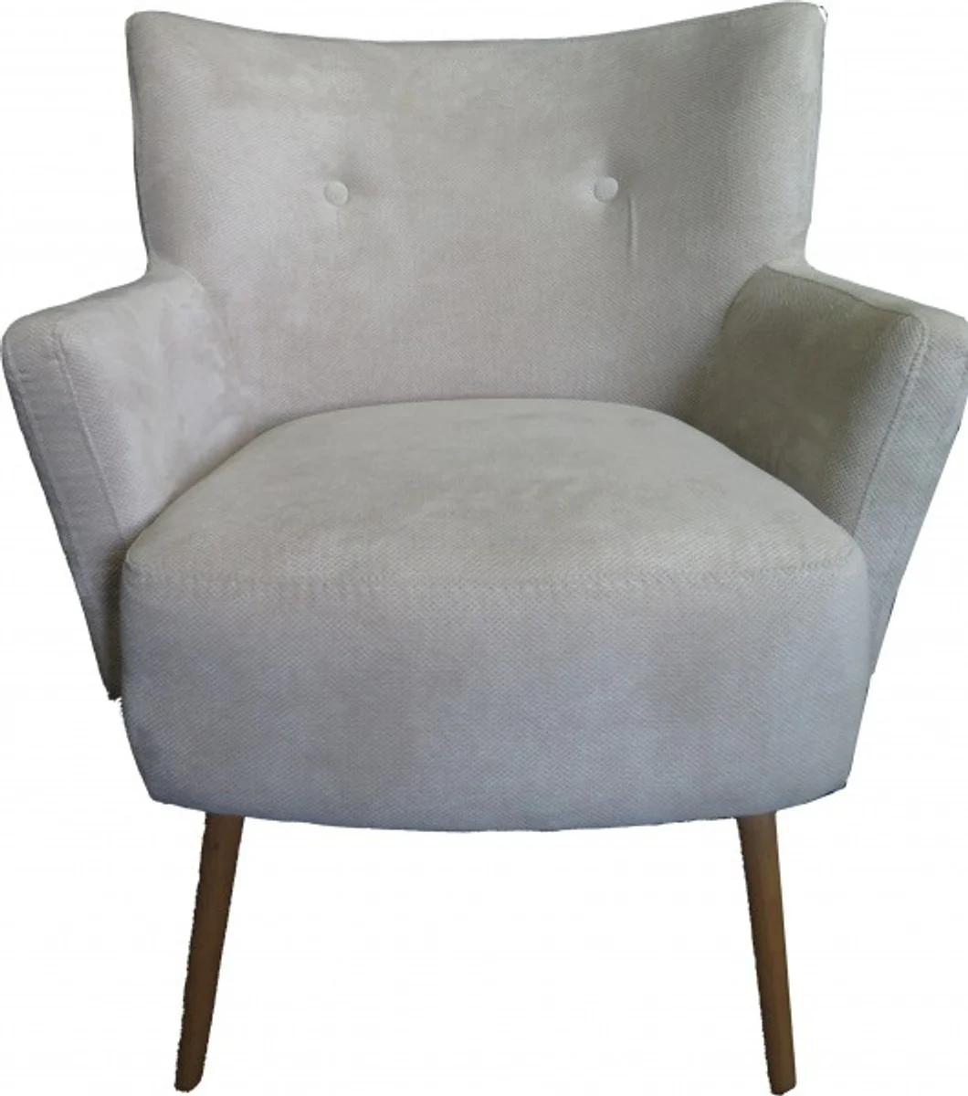 Retro salon chair beige-grey - cocktail chair 60s chair