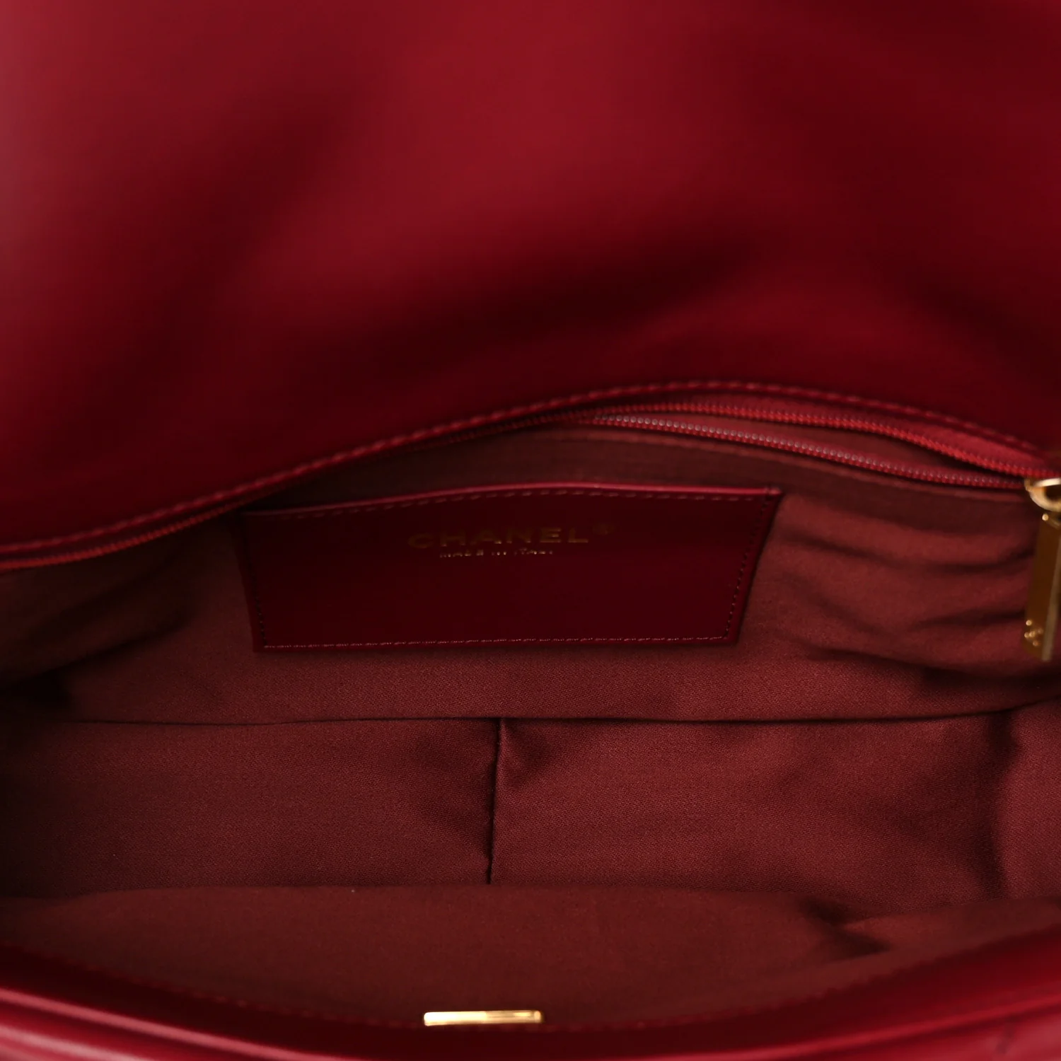 Lambskin Quilted Large Flap Red - Top Club