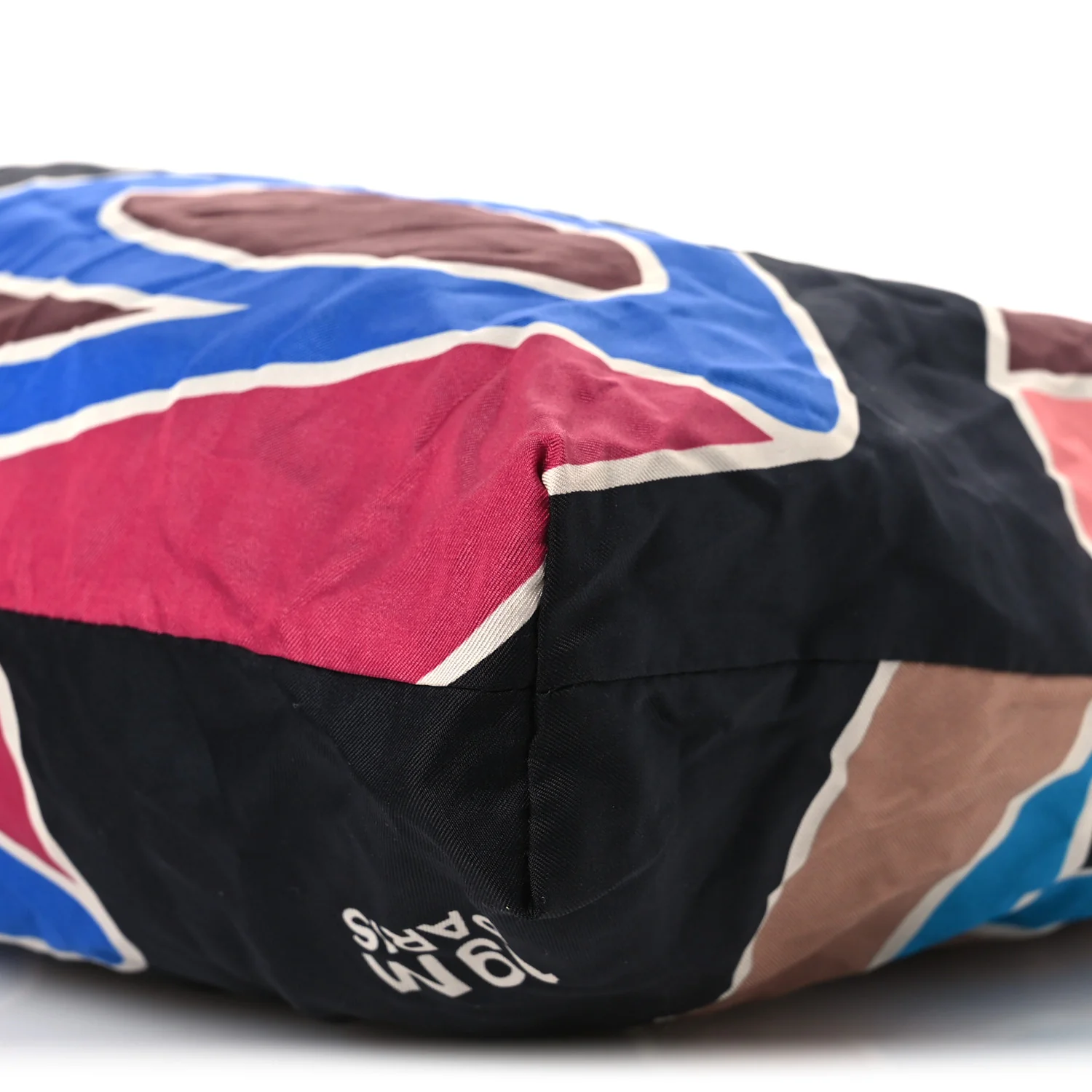 Caviar Fabric Foldable Tote Bag With Chain Black Multicolor - Top Club