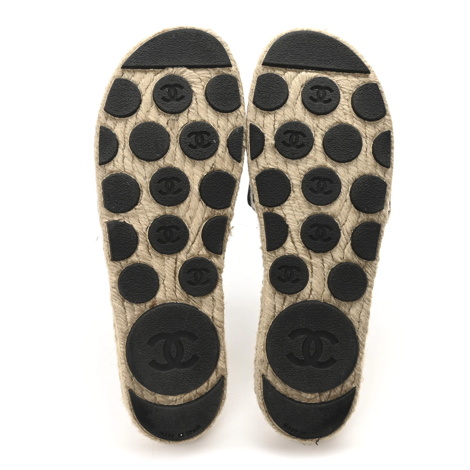 Wool Laminated Lambskin CC Slide Sandals 41 Black Gold - Top Club