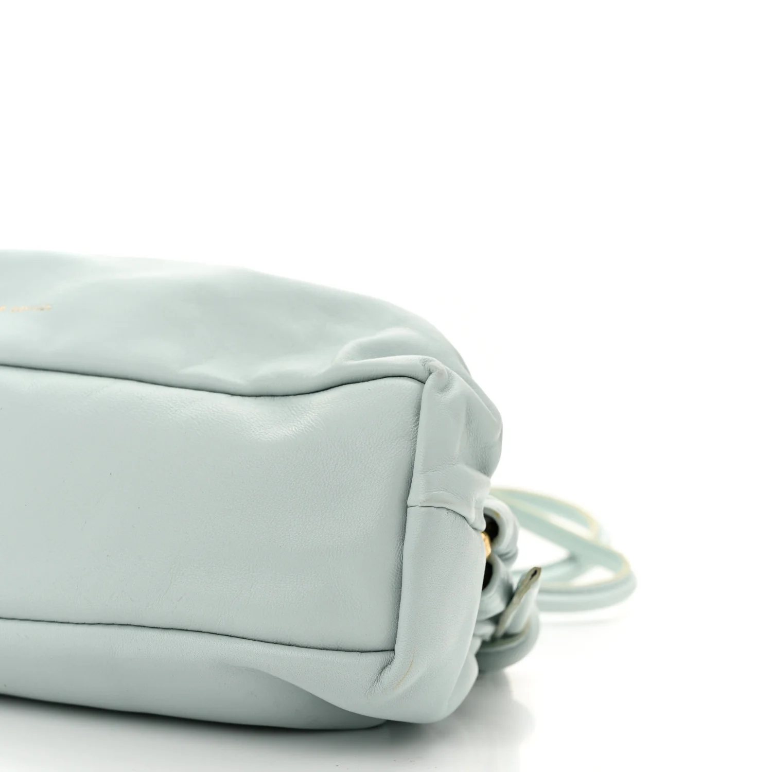 Lambskin Mini Cloud Clutch Seafoam - Top Club