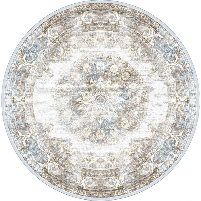 Vloerkleed Viola rond taupe ⌀200 cm