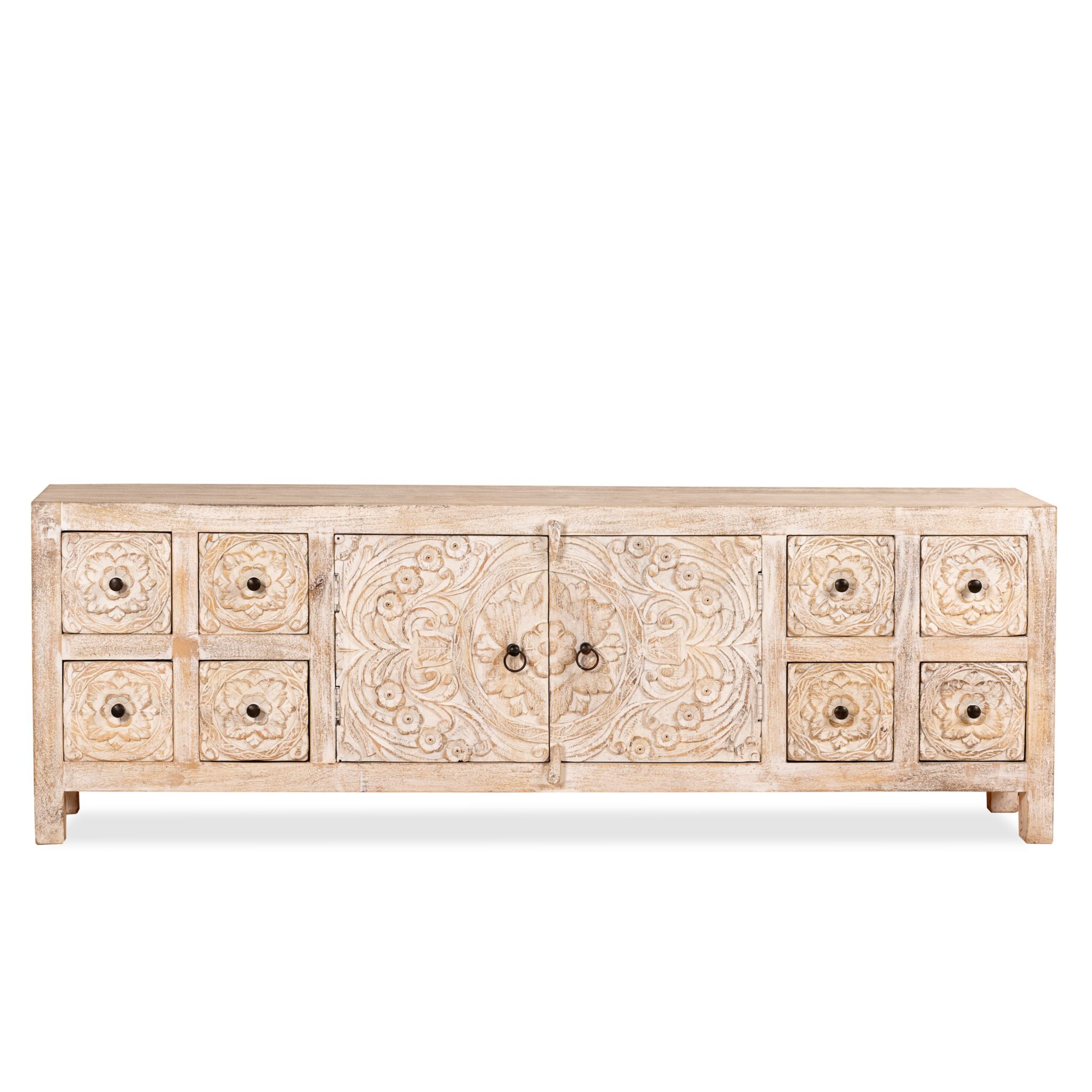 Ambalika - Handgesneden Mangohouten Dressoir