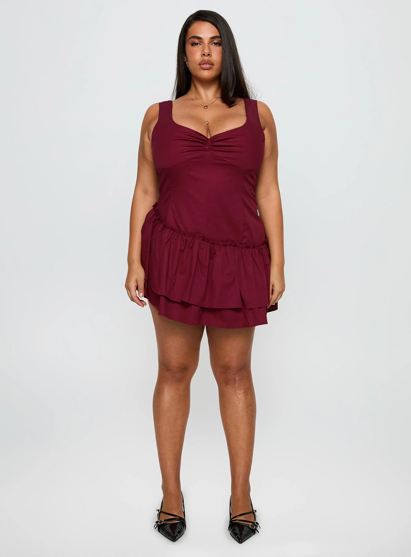 Shantelle Romper Burgundy Curve