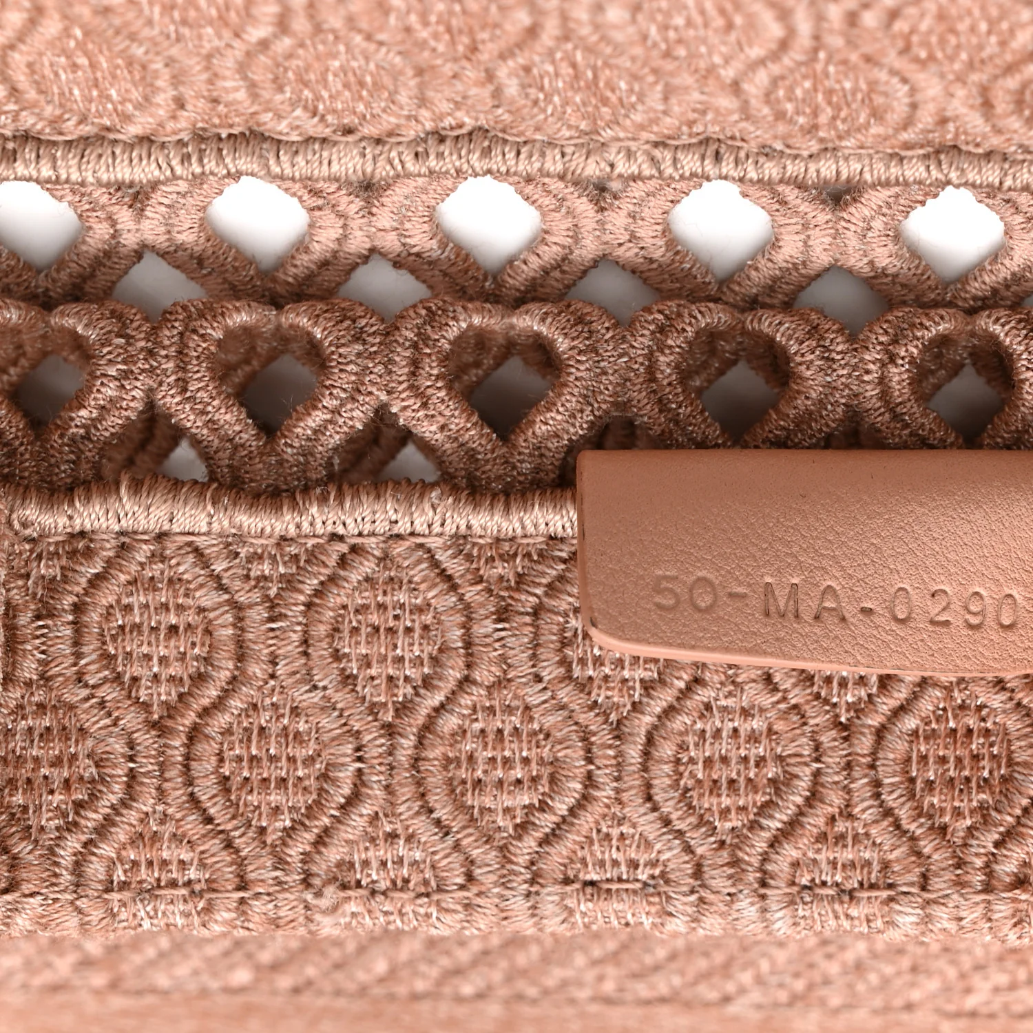 Mesh Embroidered Medium Book Tote Clay - Top Club