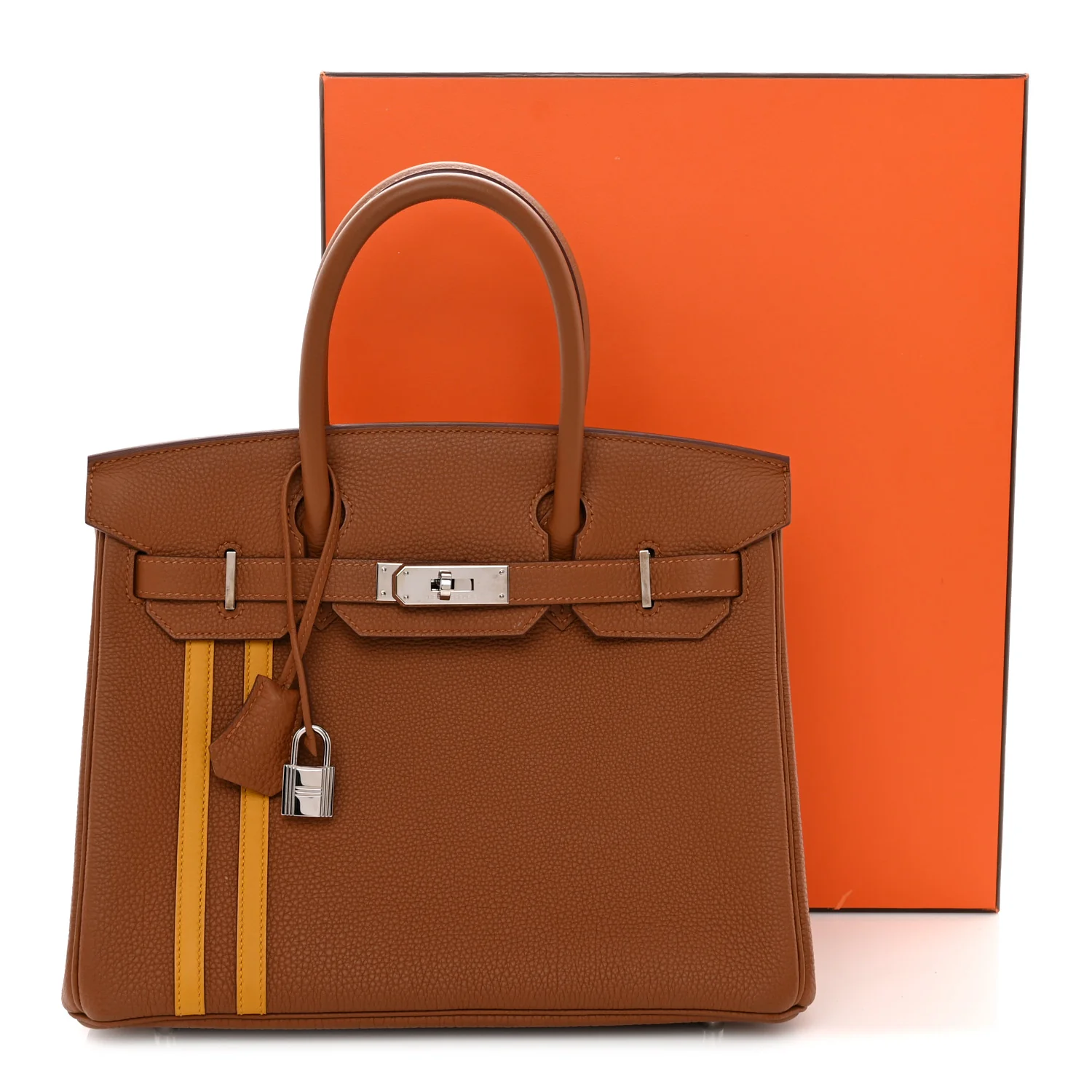 Togo Swift Officier Birkin 30 Gold Ambre - Top Club