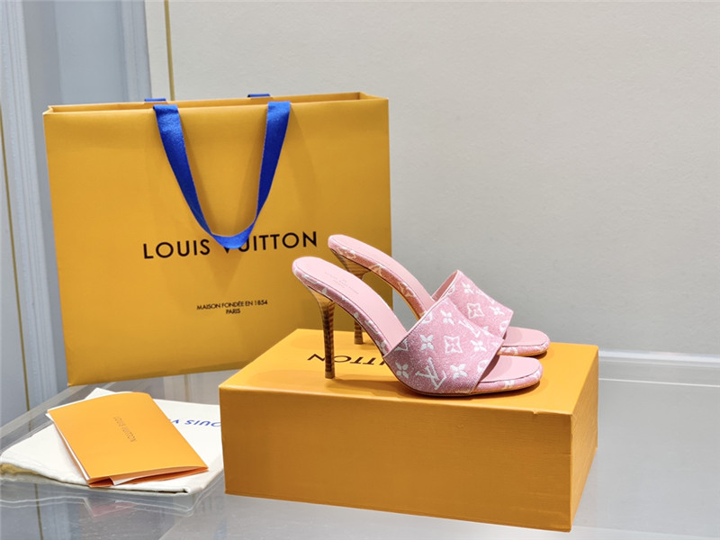 louis vuitton lv monogram high heel slippers - Sneaker Replica Workshop
