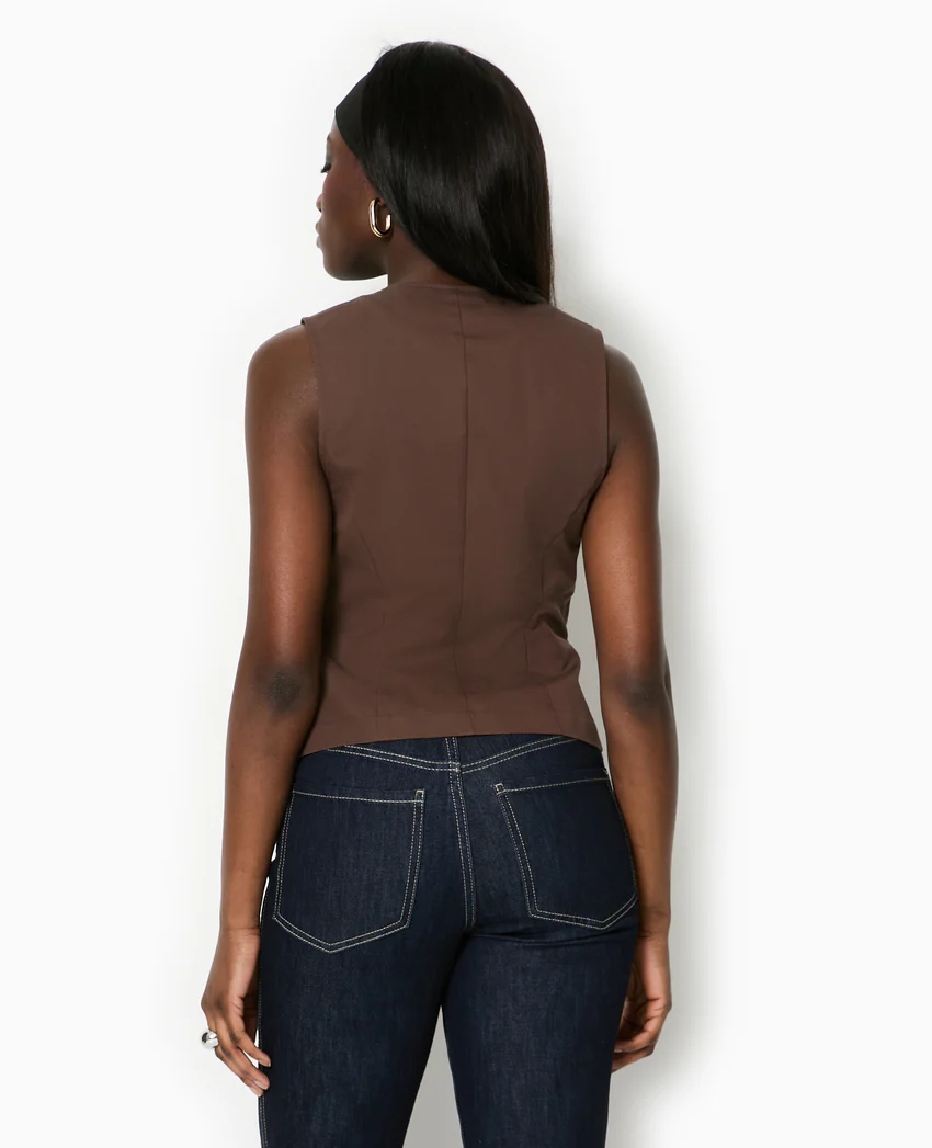 Pimkie Veste sans manches avec boutons