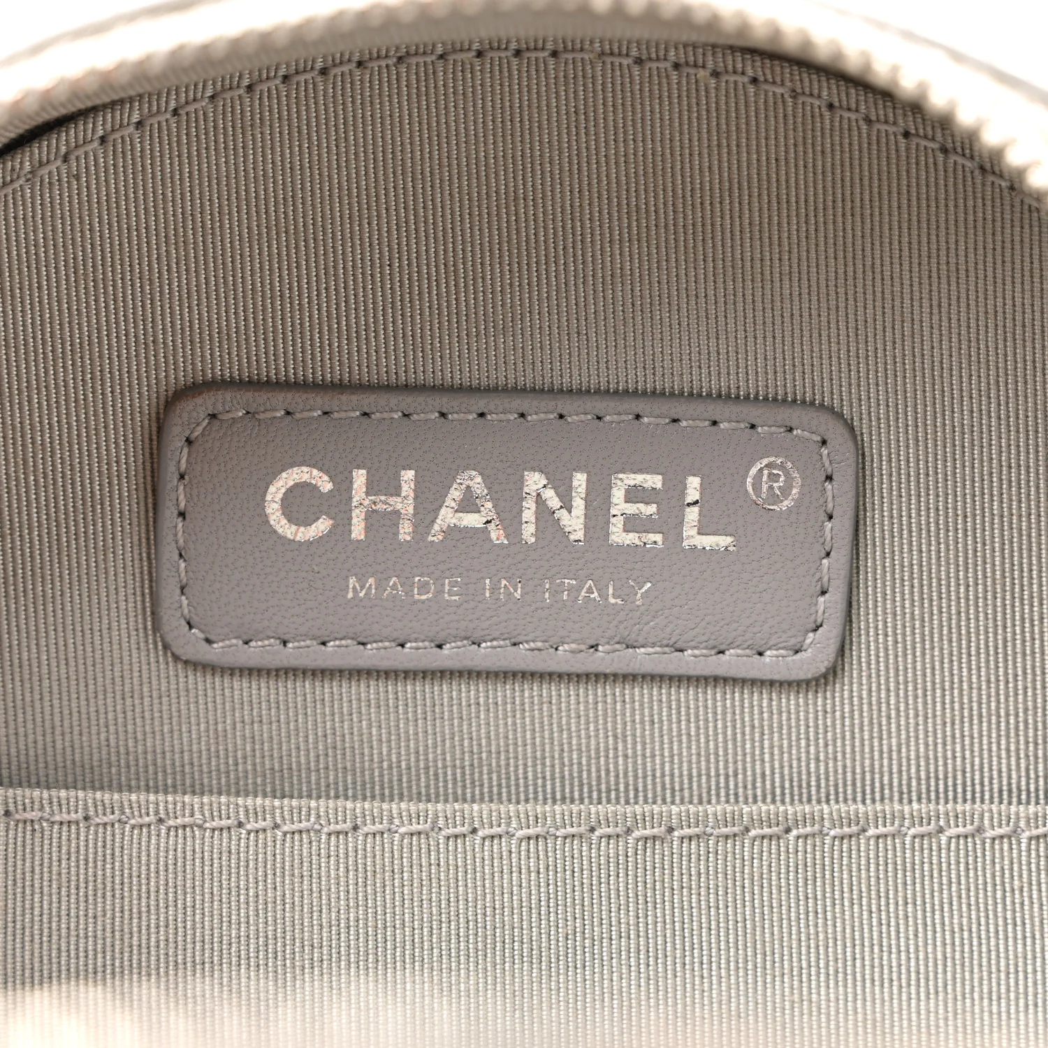 Metallic Glazed Calfskin Round As Earth Evening Bag Silver - Top Club