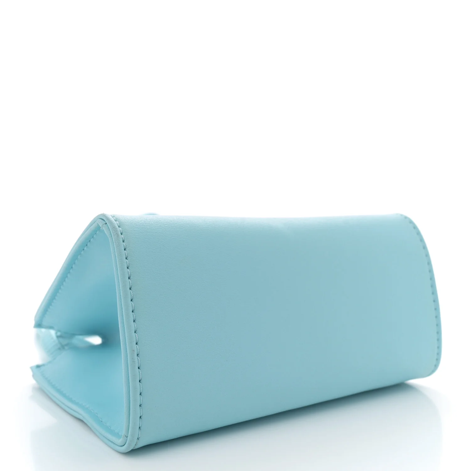 Vegan Leather Small Shopping Bag Pool Blue - Top Club