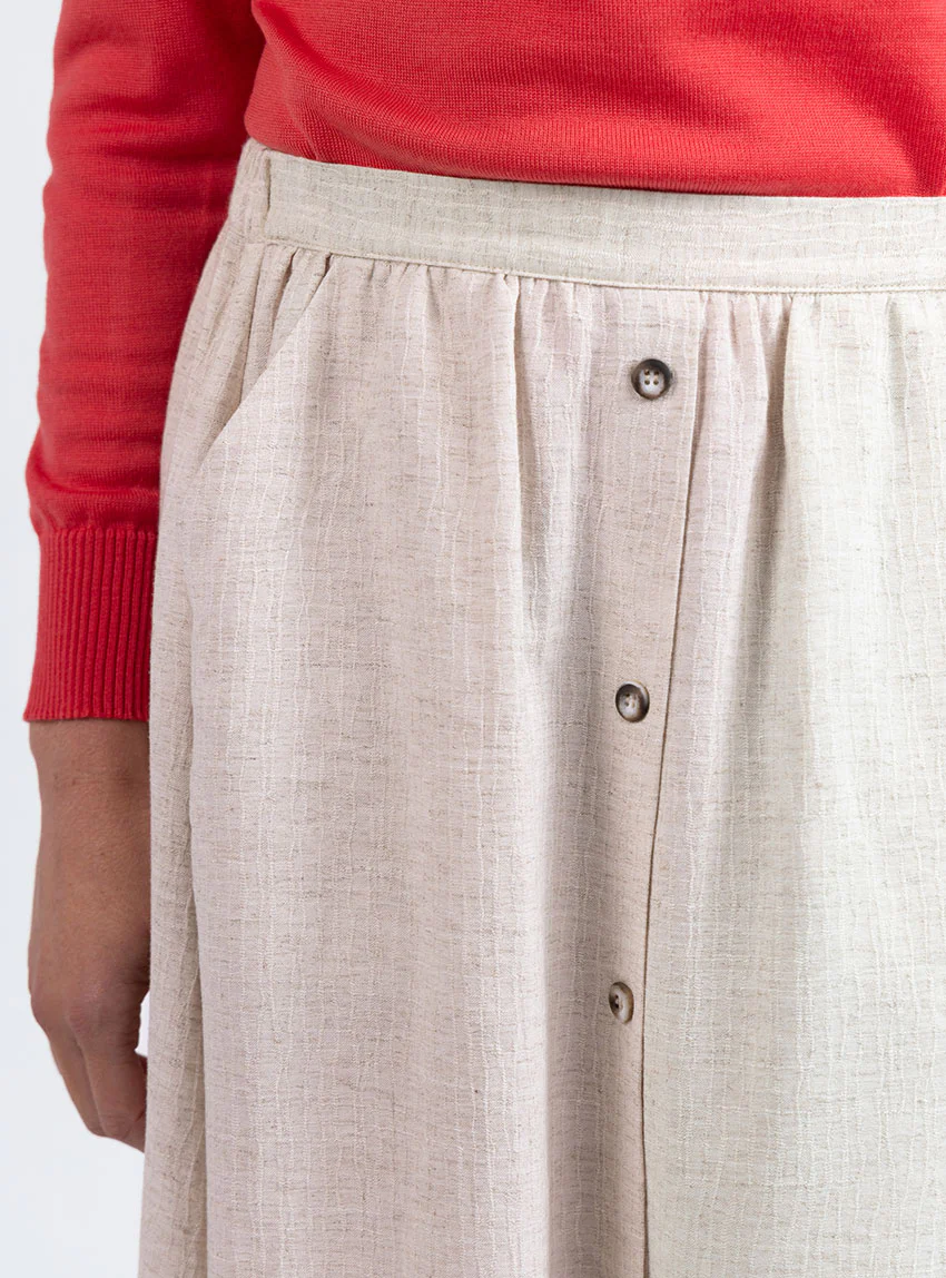 Jupe femme ample beige