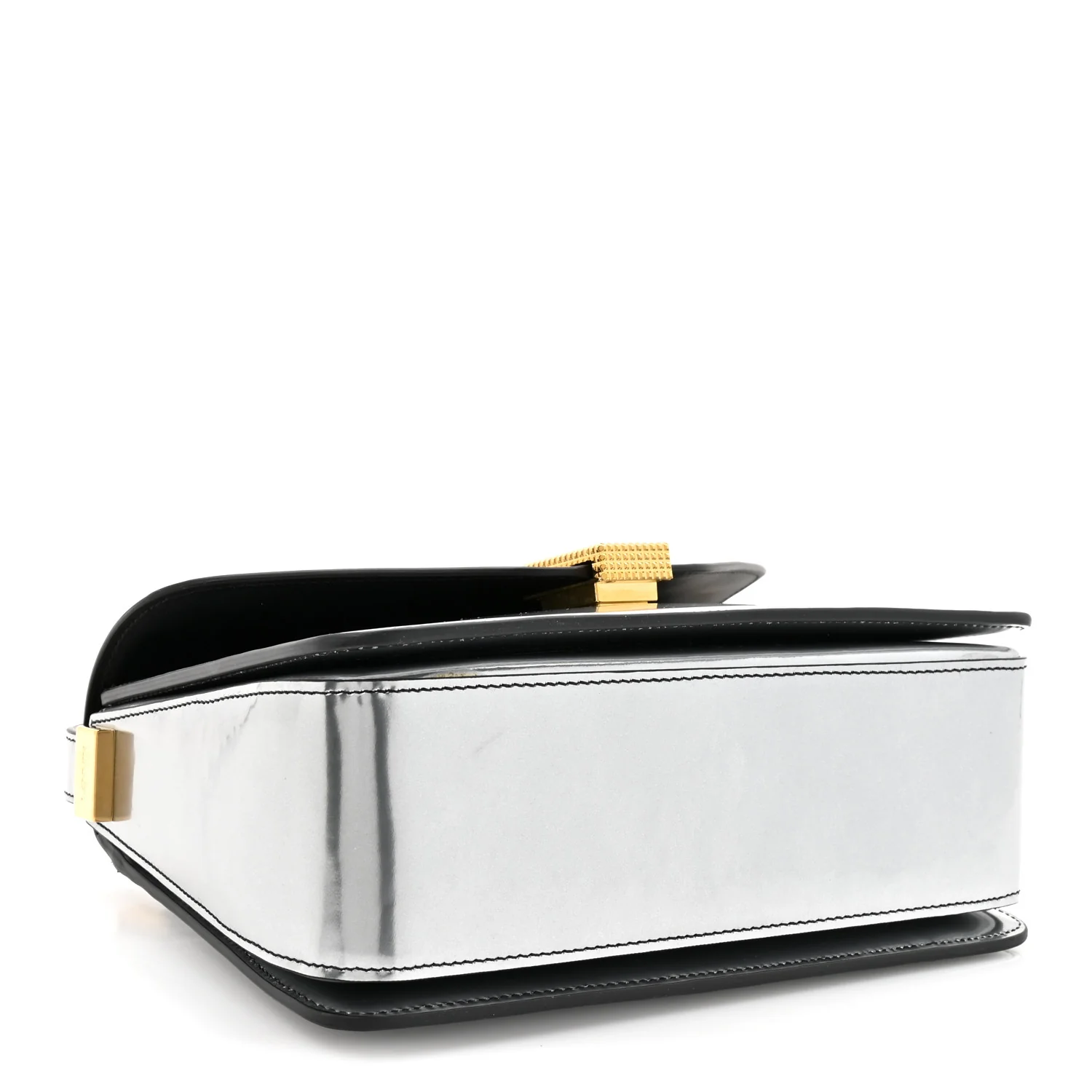 Metallic Calfskin Concerto Bag SIlver - Top Club