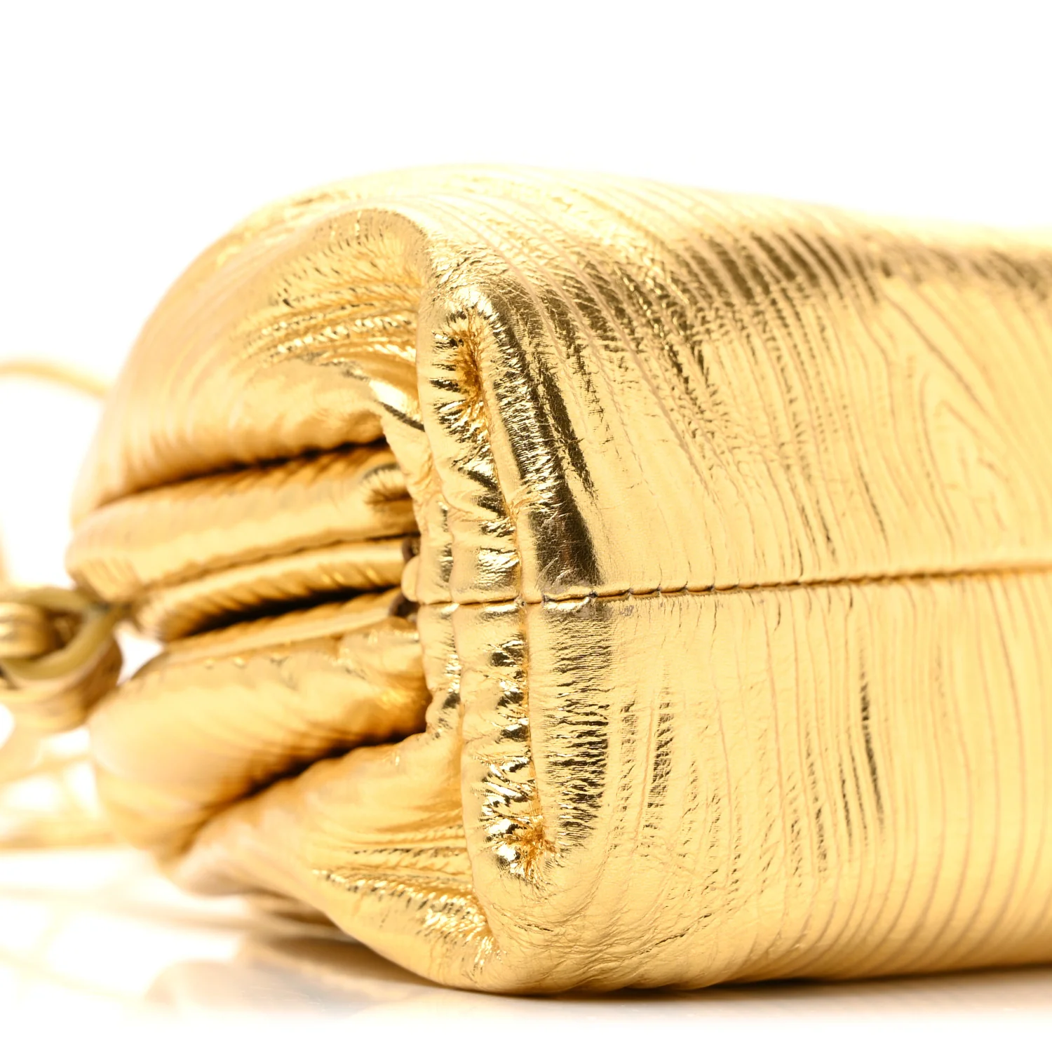Metallic Bark Calfskin The Mini Pouch Gold - Top Club