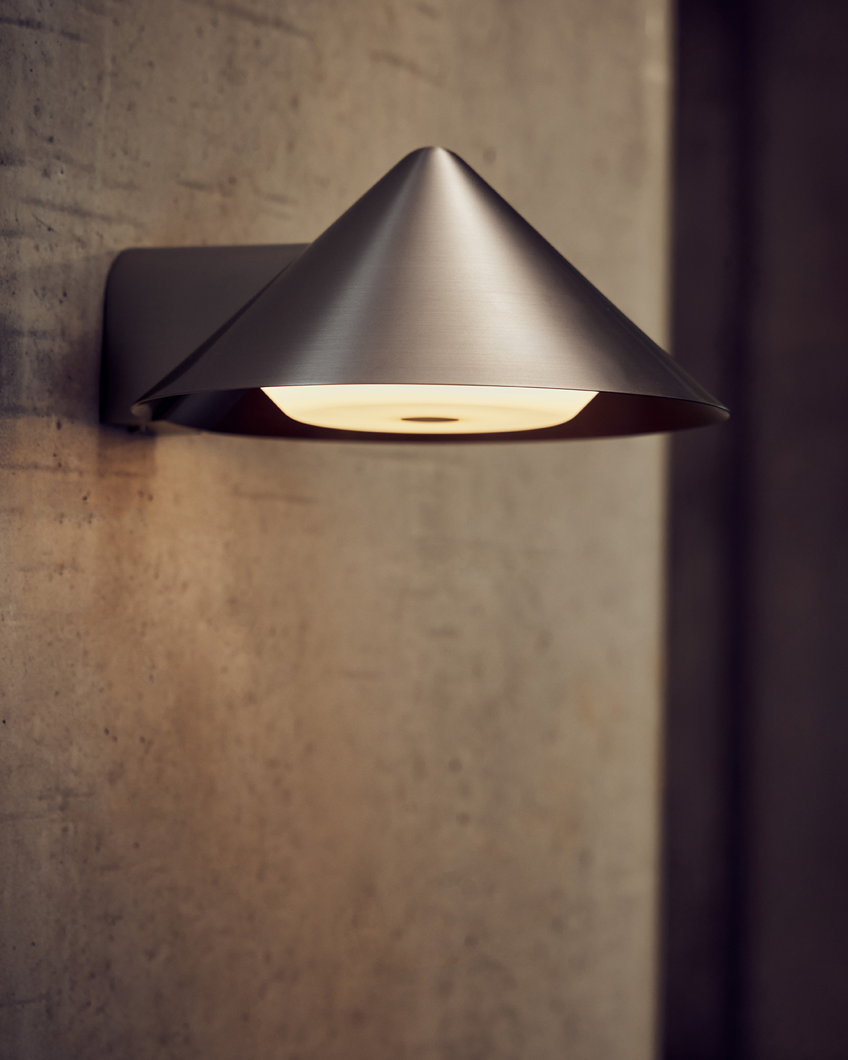 Wandlamp Grasp brushed stainless steel