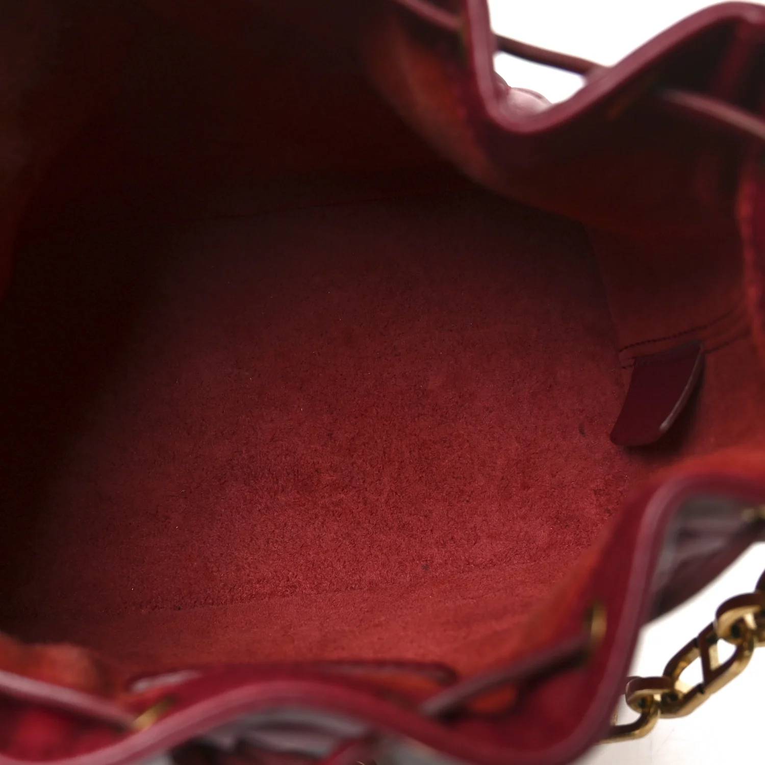 Lambskin Cannage Miss Dior Bucket Bag Cherry Red - Top Club