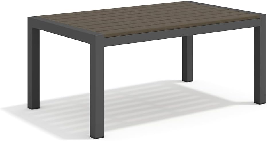 Aluminum Patio Furniture Set, 4 Pieces Modern Patio Conversation Sets, Outdoor Sectional Metal Sofa with Coffee Table for Balcony, Garden, Hotel, Black