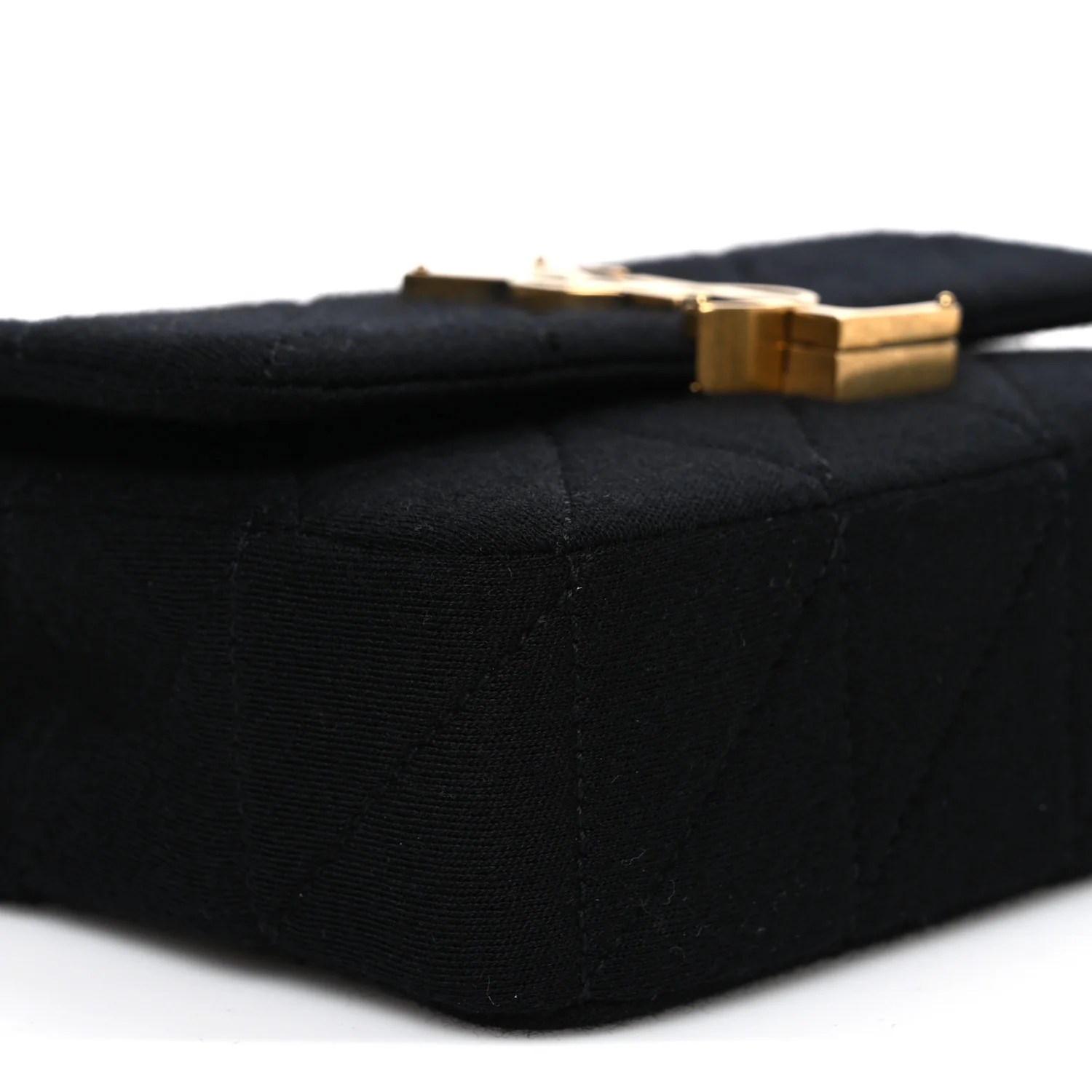 Jersey Wool Patchwork Monogram Mini Jamie Baguette Black - Top Club