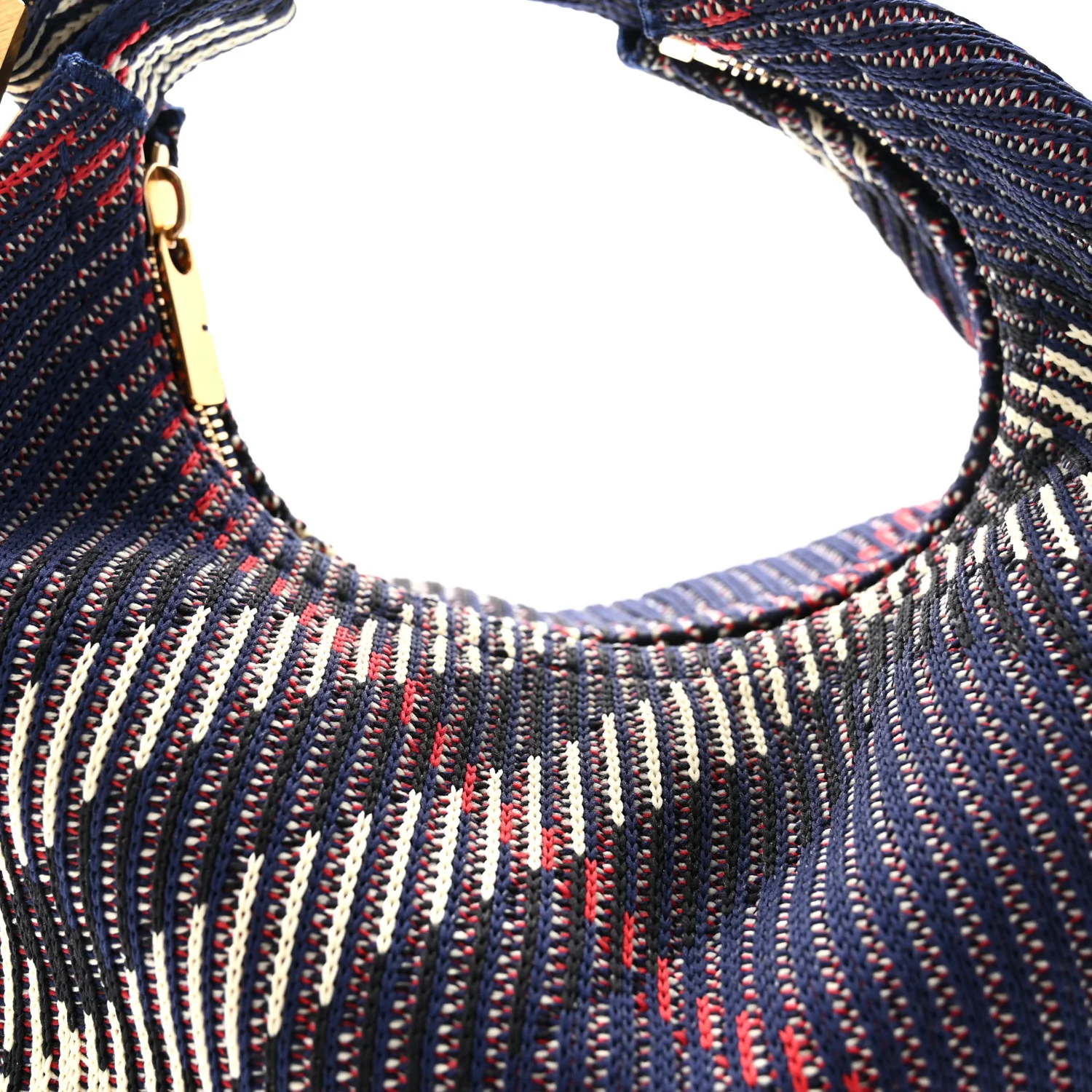 Canvas Knitted Check Mini Peg Duffle Bag Marine - Top Club