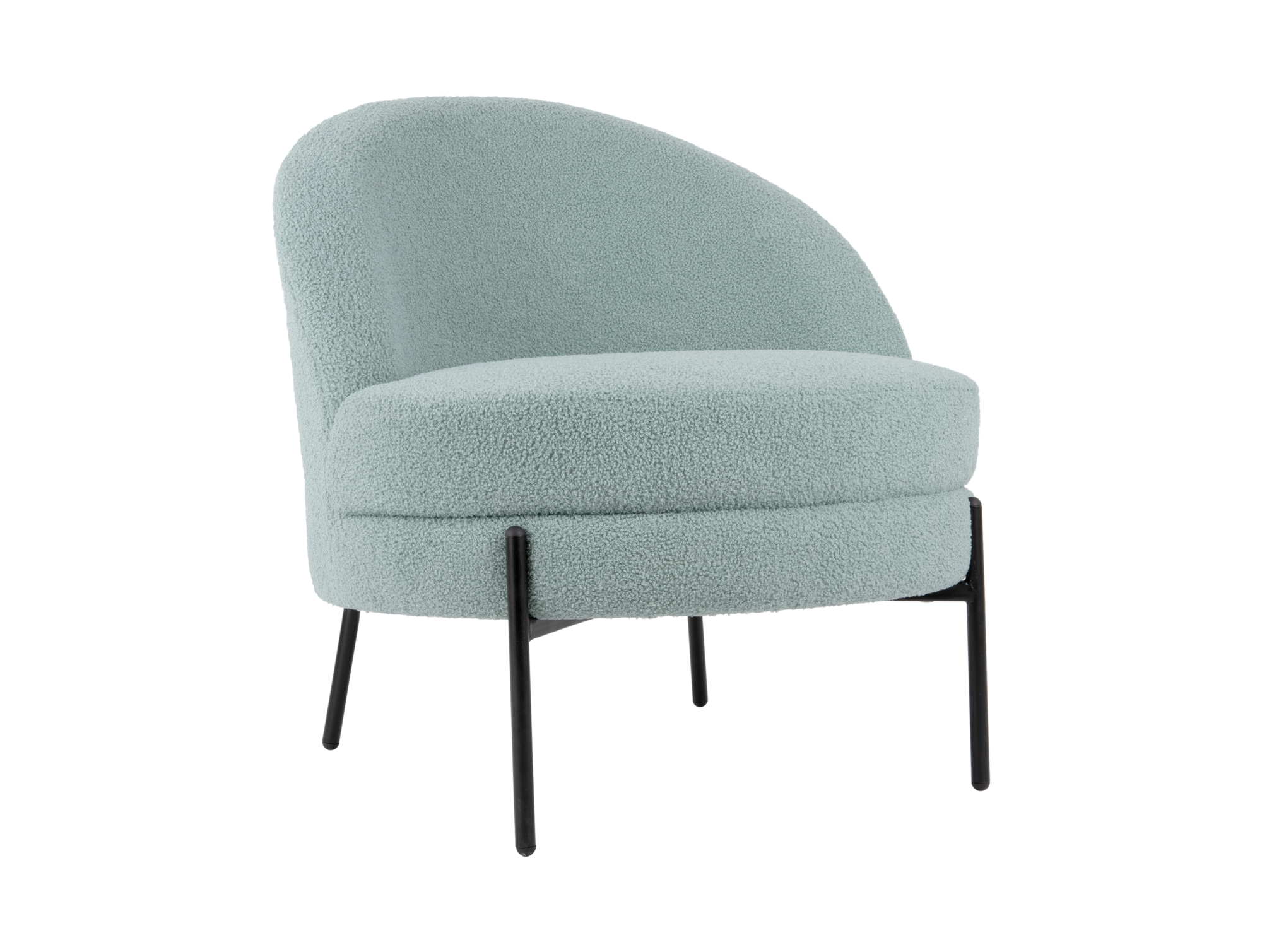 Chair Noble teddy curl misty blue