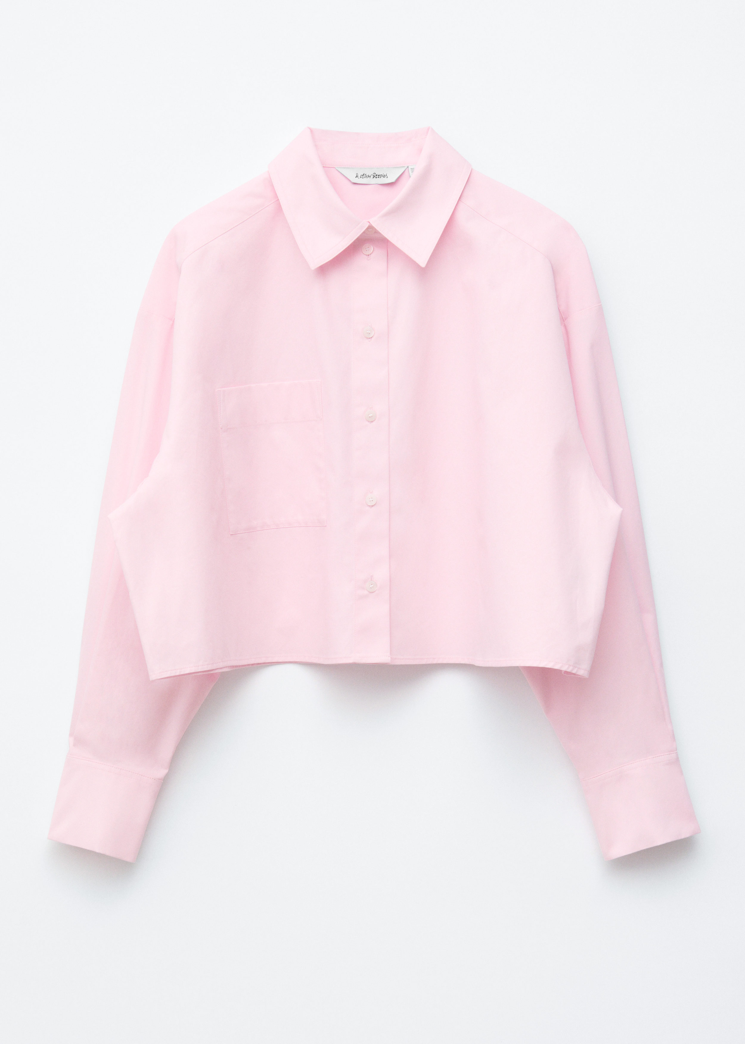 & Other Stories CROPPED OVERSIZED COTTON SHIRT