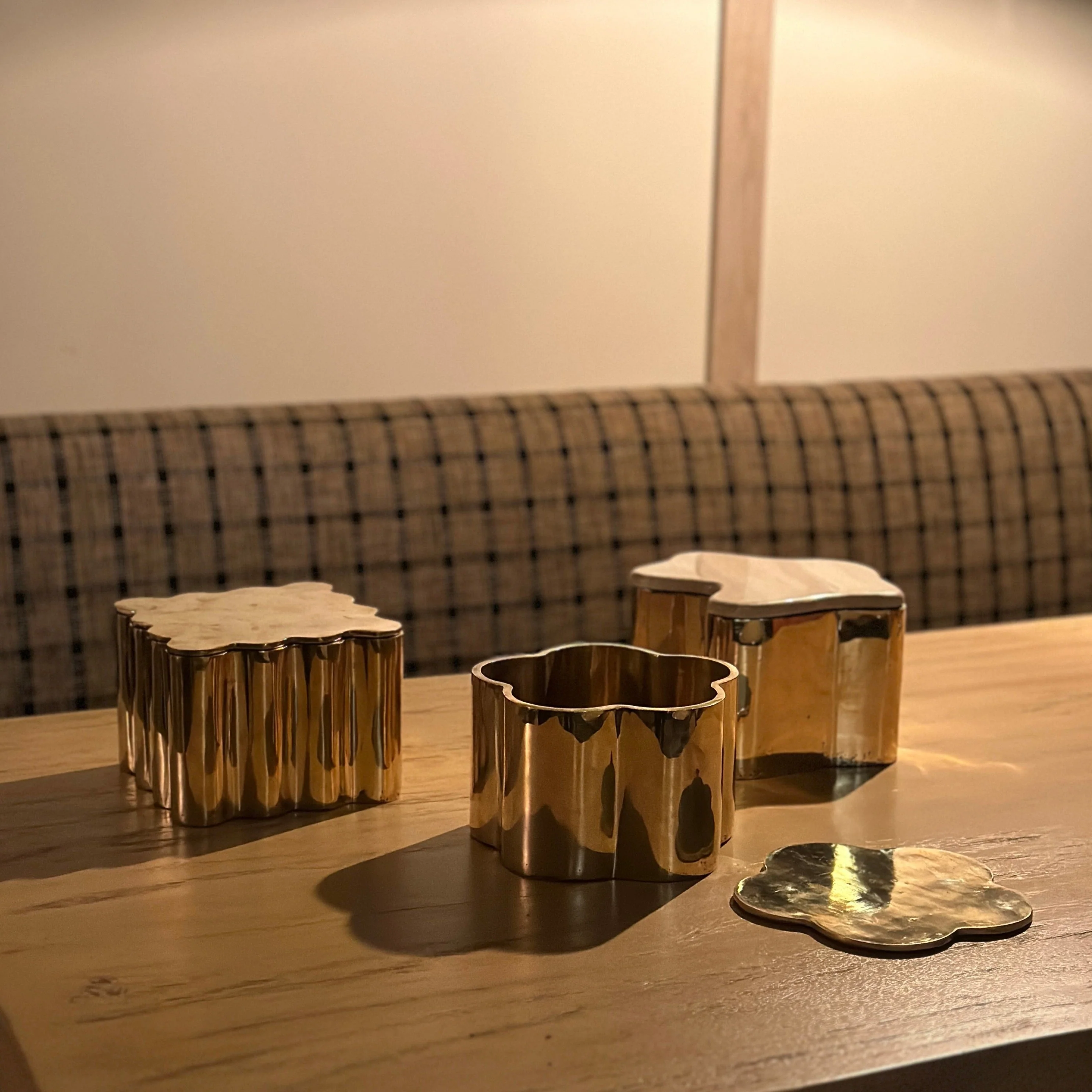 Brass Bud Box with Lid