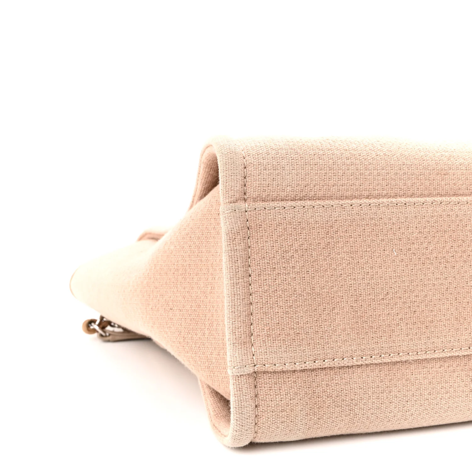 Mixed Fibers Small Deauville Tote Beige - Top Club