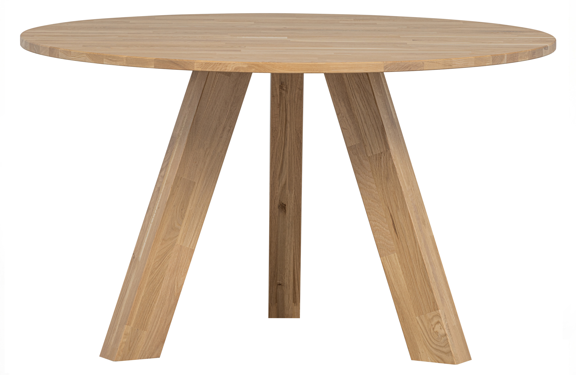 Eettafel Rhonda eiken naturel Rhonda Eettafel Ø129cm Eiken Naturel
