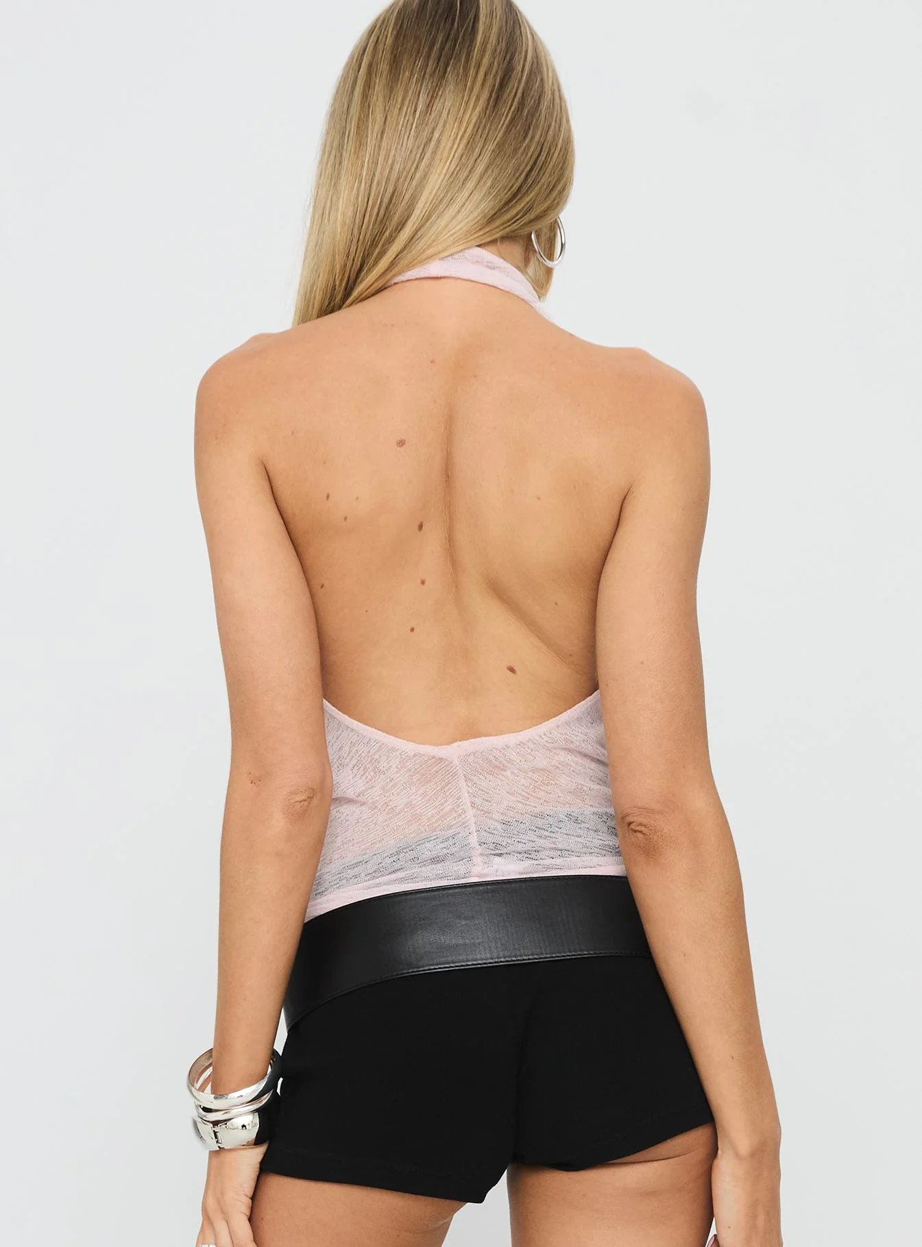 Sylara Deep Cowl Neck Top Pink