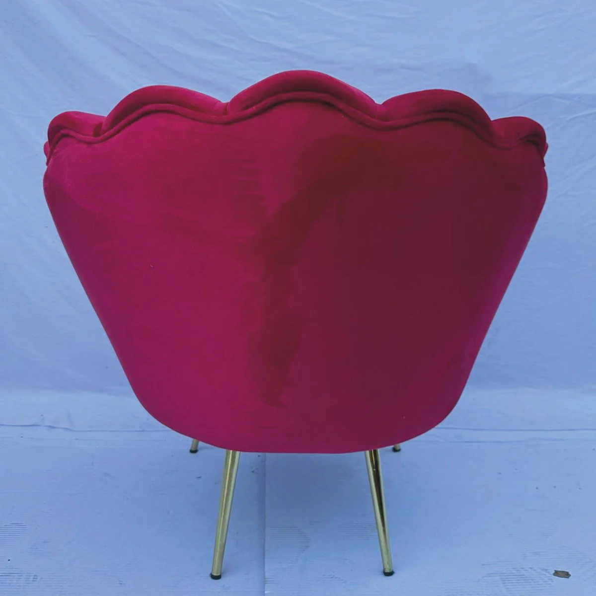 Luxury designer armchair burgundy red / gold - luxury furniture