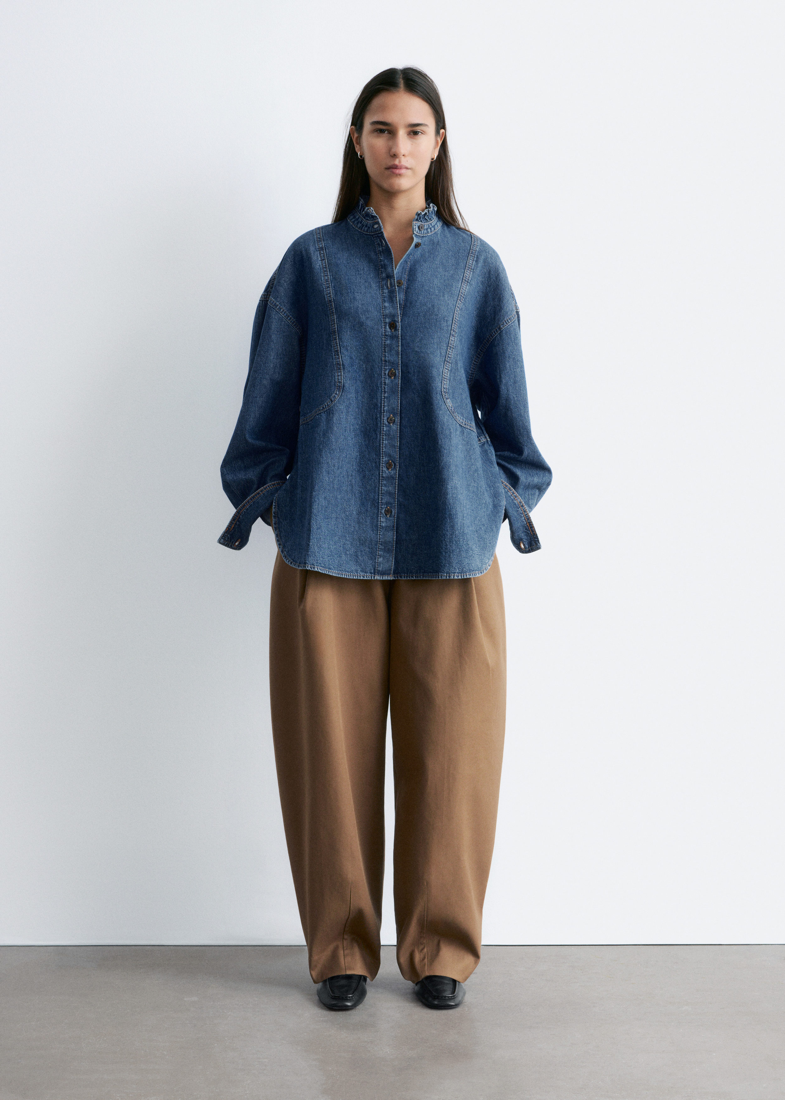 & Other Stories OVERSIZED DENIM BLOUSE