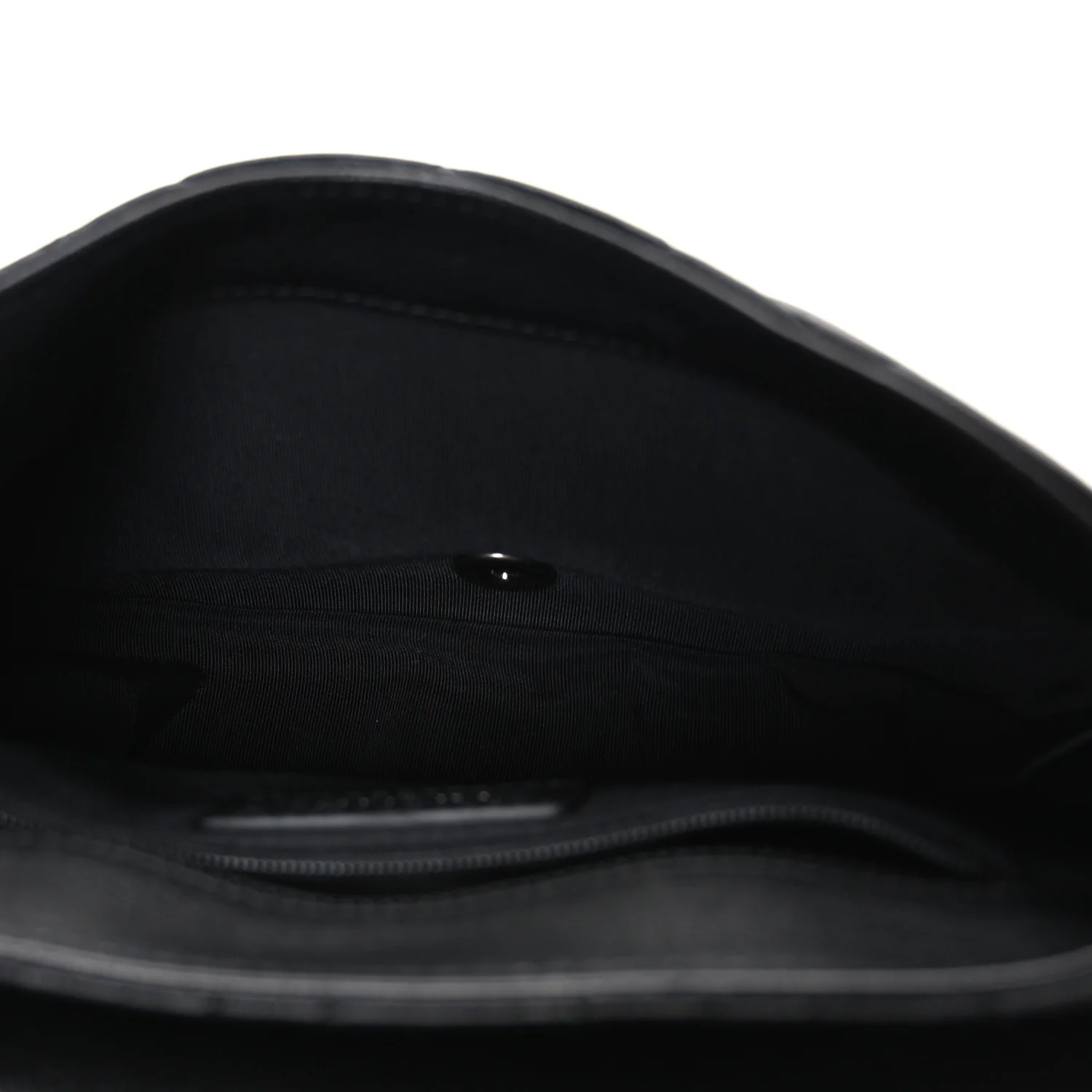 Calfskin Quilted Casual Pocket Messenger Flap Black - Top Club