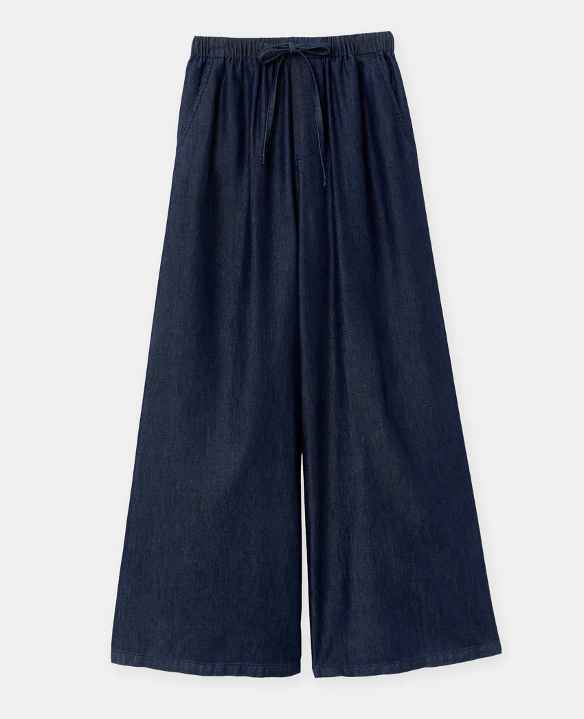Pimkie Pantalon large ceinture élastiquée effet jean