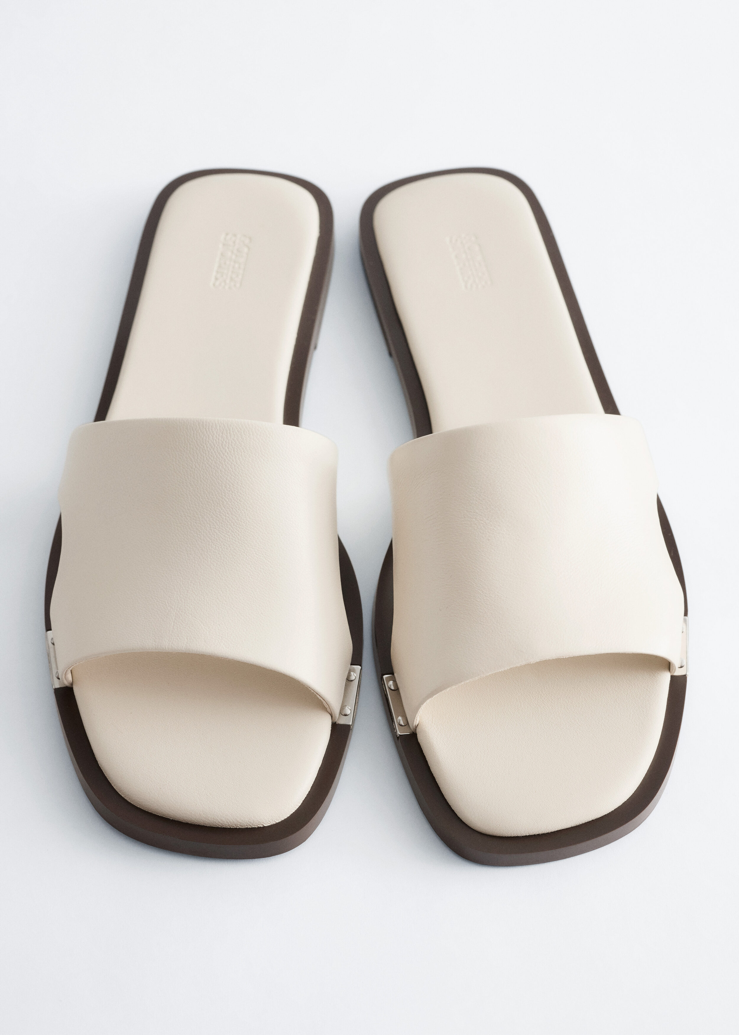 & Other Stories METAL-DETAIL LEATHER SLIDES