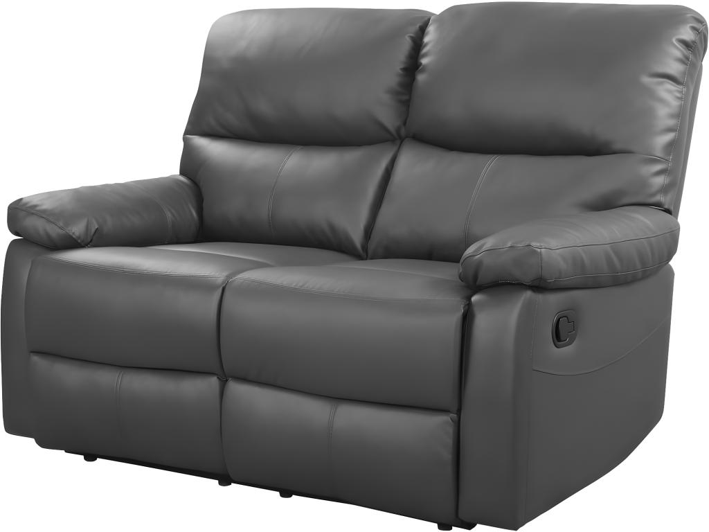 Sofá reclinable 2 plazas -147x89x103 cm - gris