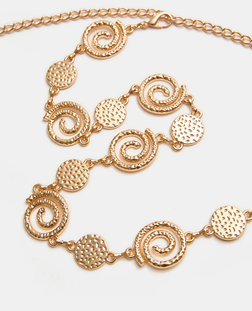 Pimkie Ceinture chaîne avec pastilles et spirales martelées