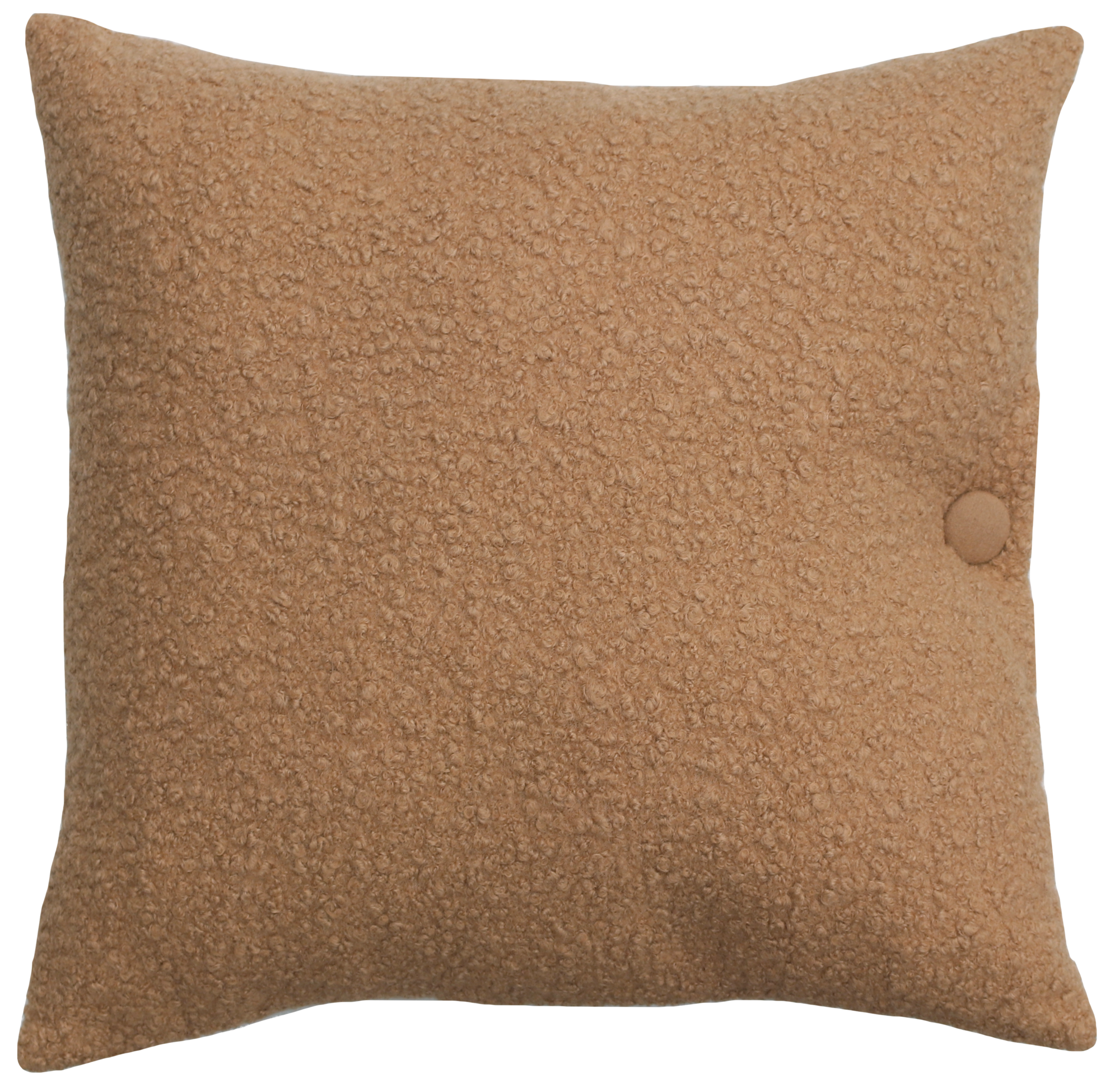 kussen bouclé knoop camel 47x47
