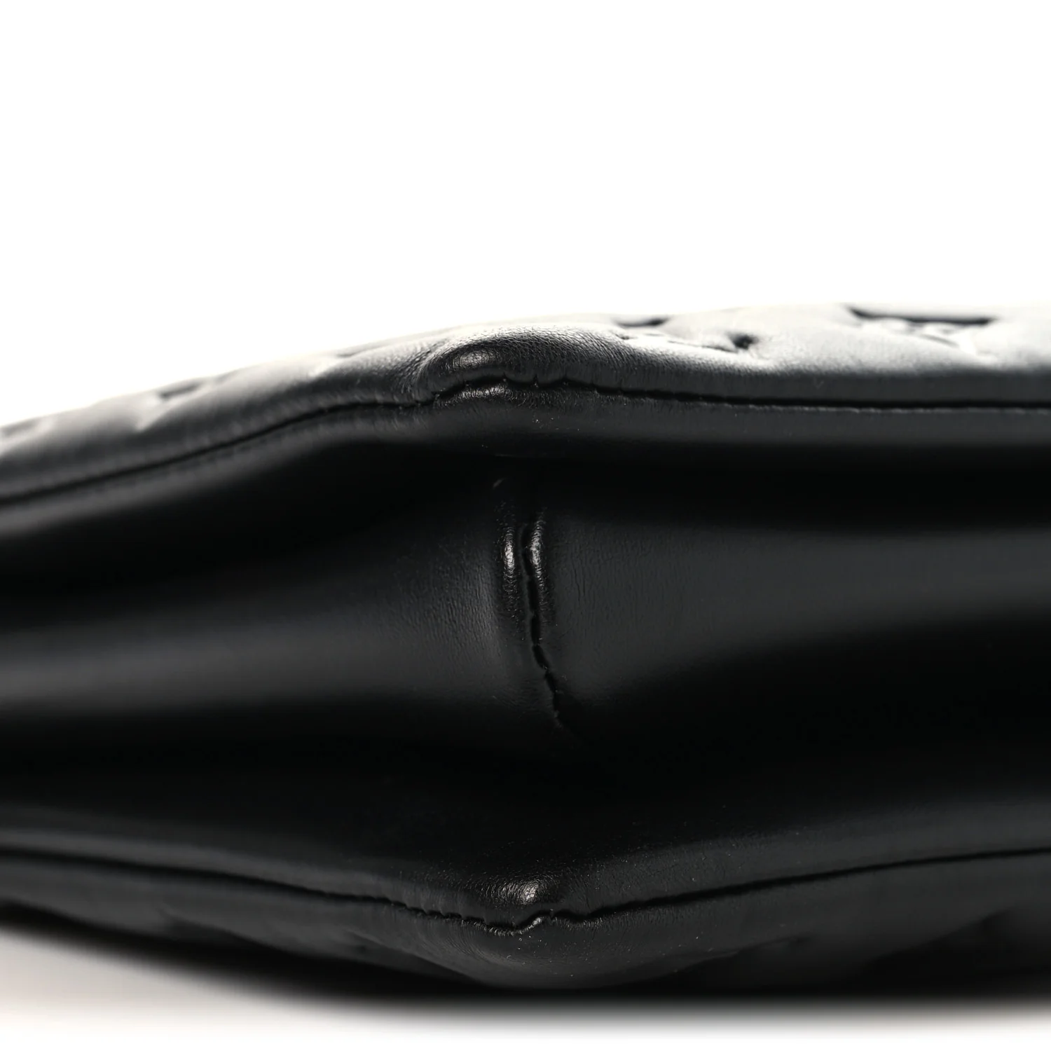 Lambskin Embossed Monogram Coussin MM Black - Top Club