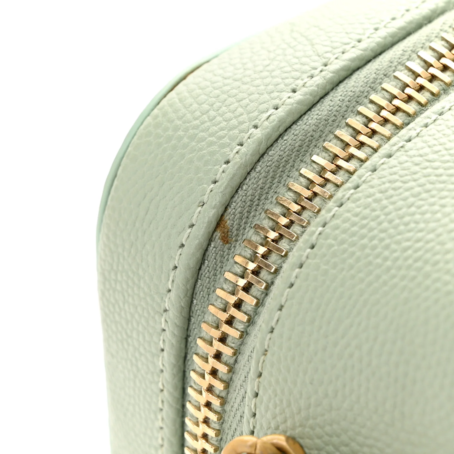 Caviar Quilted Small CC Filigree Vanity Case Mint - Top Club