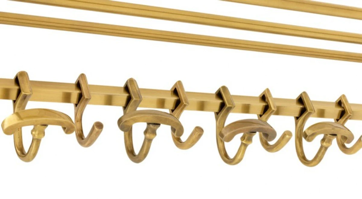 French luxury wall coat rack brass colored stainless steel coat rack holder Mod Orleans - coat rack antique style baroque art nouveau hotel, cafe restaurant furniture