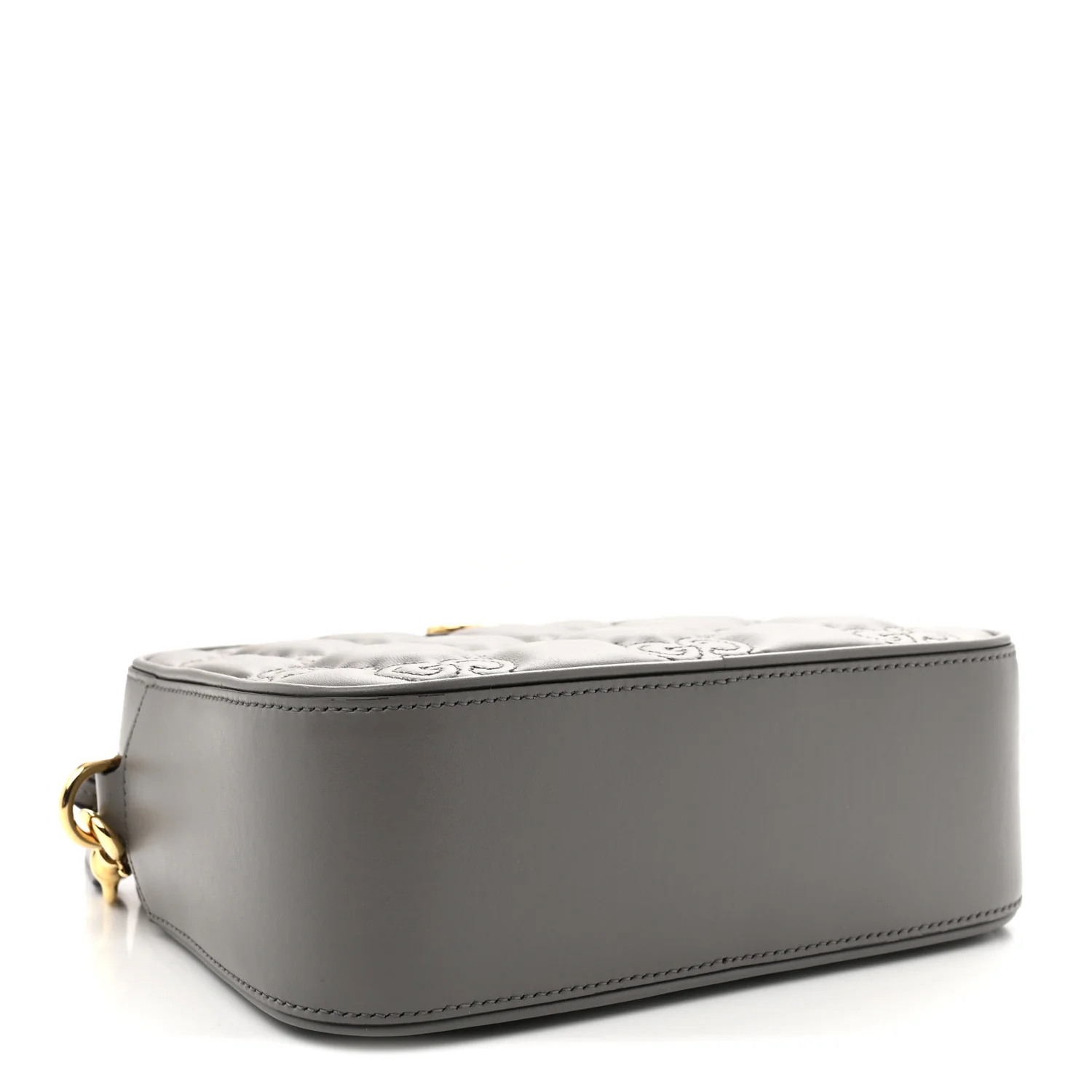 Calfskin GG Matelasse Shoulder Bag Dusty Grey Natural - Top Club